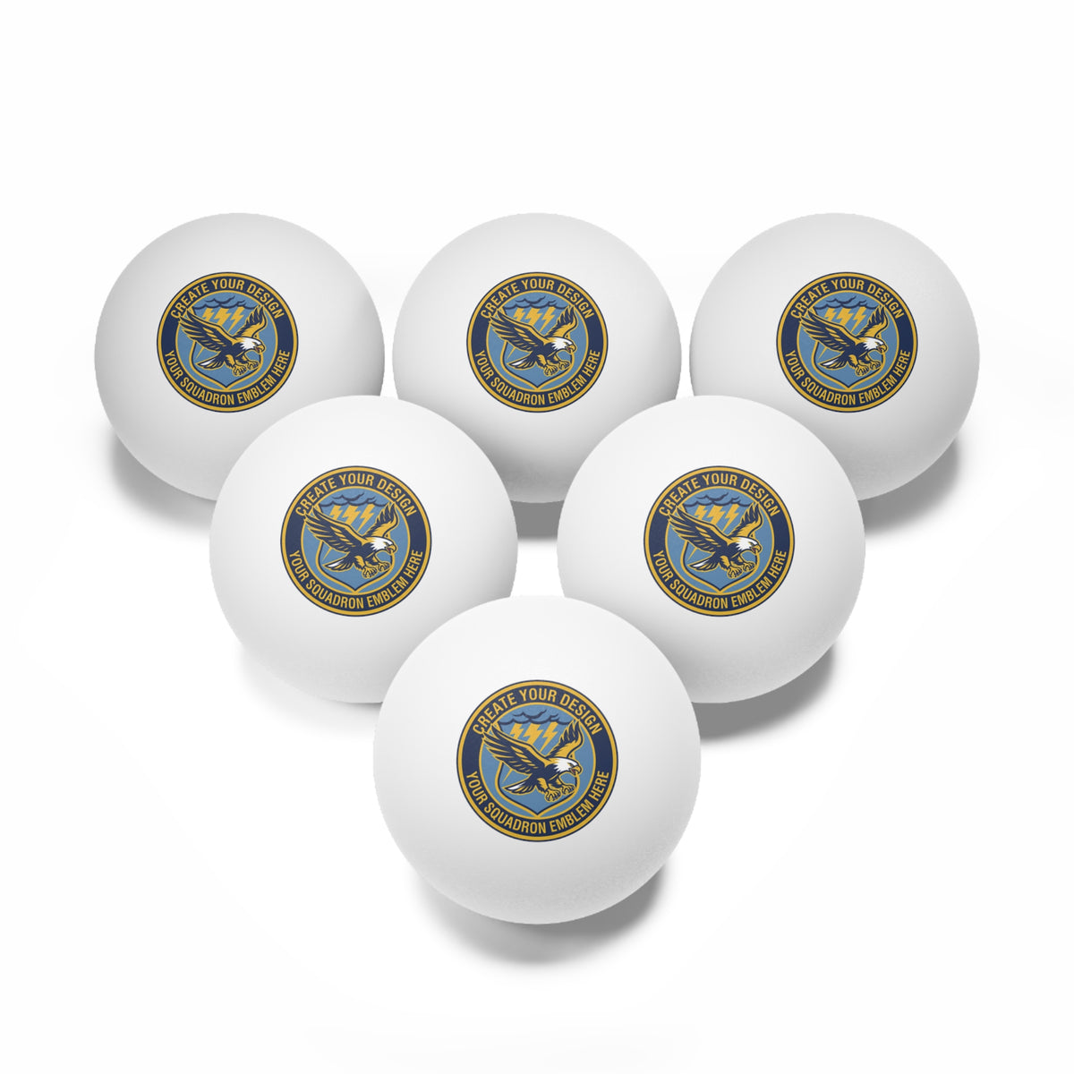 Custom Squadron Ping Pong Balls (6 pack)