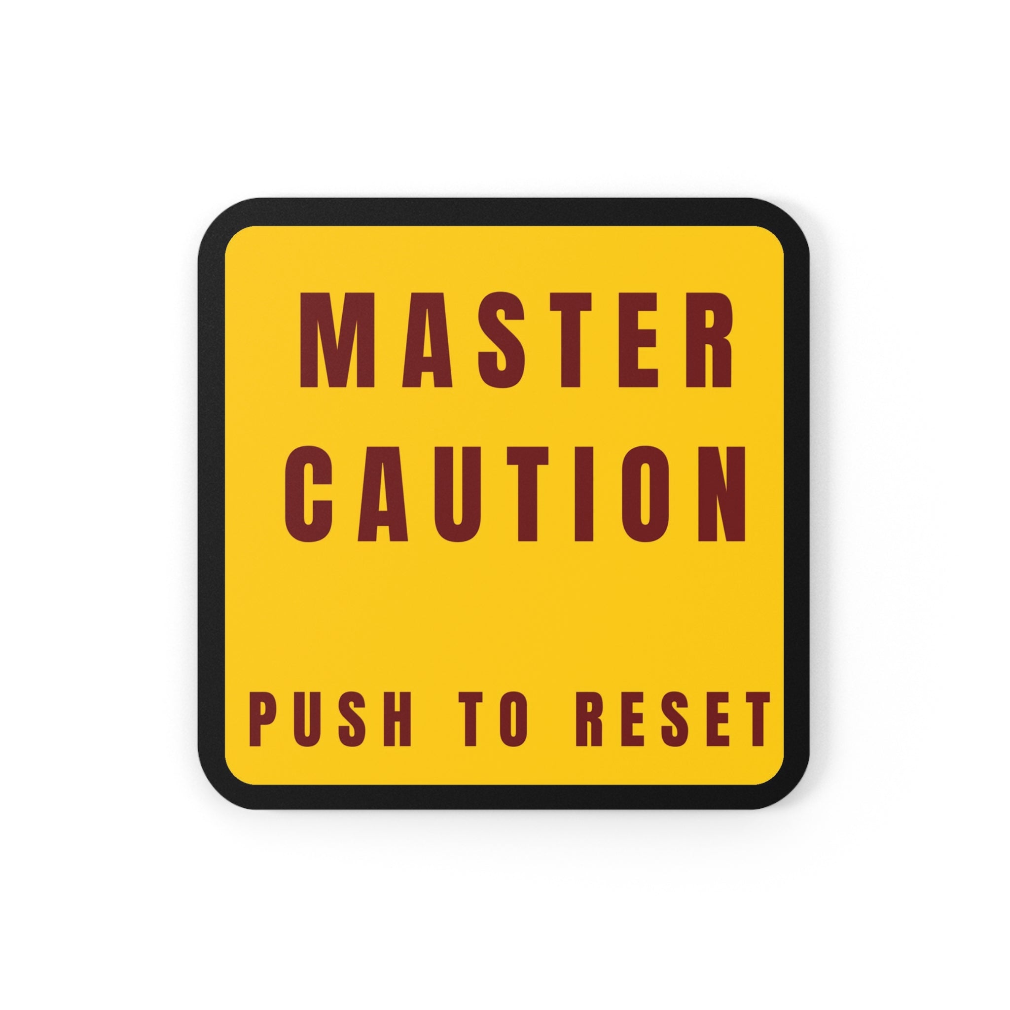 Master Caution Corkwood Coaster Set - I Love a Hangar
