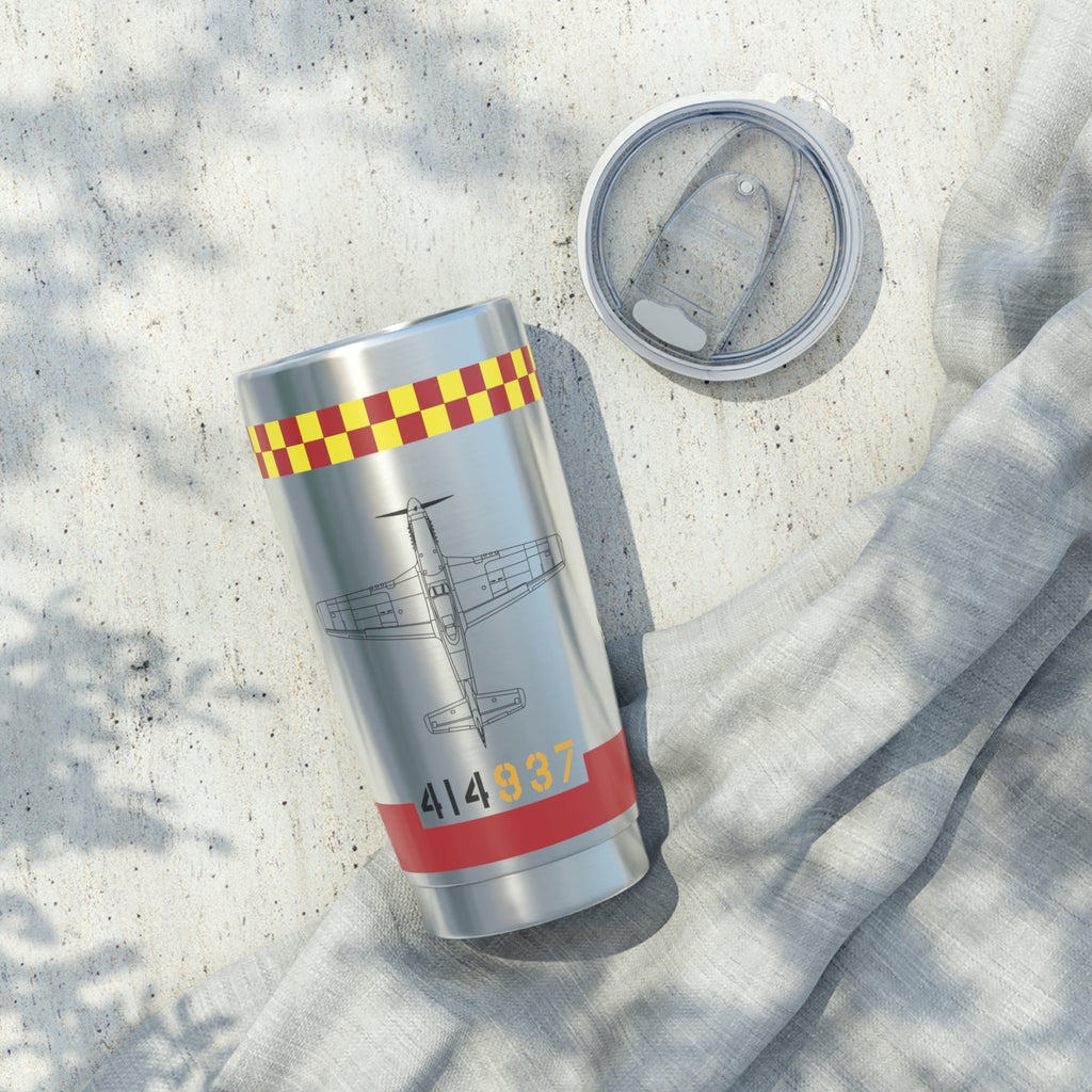 P-51 "Gentleman Jim" Inspired 20oz (590ml) Stainless Steel Tumbler - I Love a Hangar
