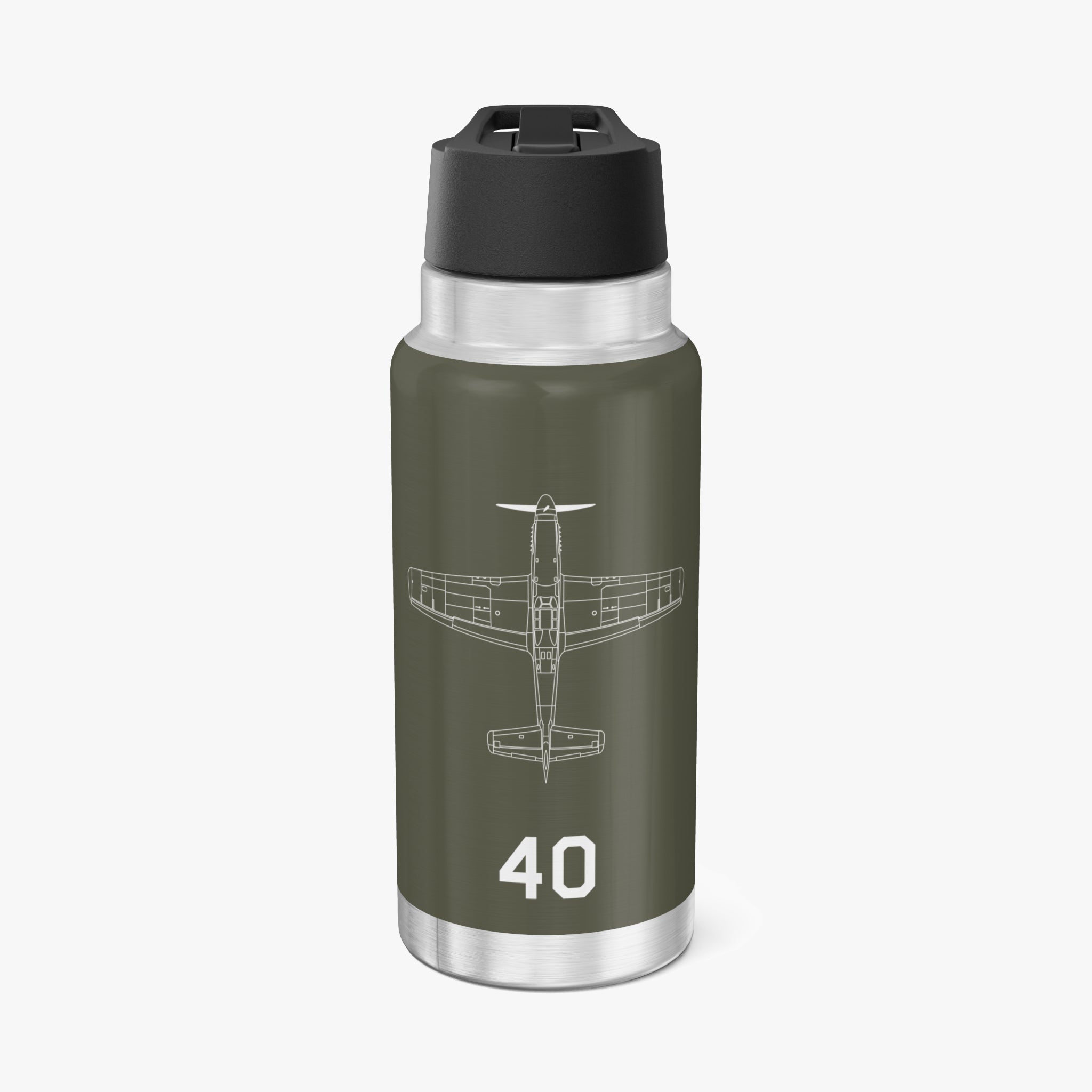 P-51 "Tommy's Dad" Tumbler, 32oz (950ml) - I Love a Hangar