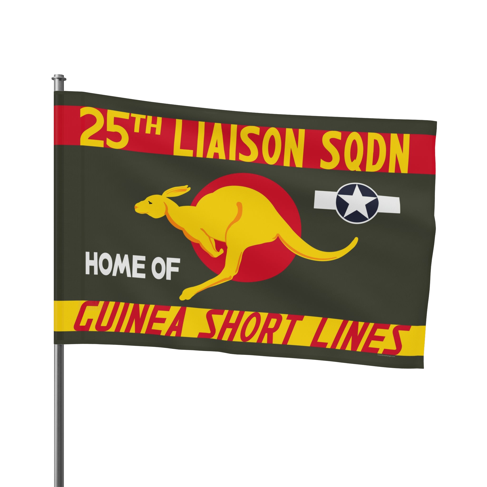 25th Liason Squadron (Guinea Short Lines) Flag - I Love a Hangar