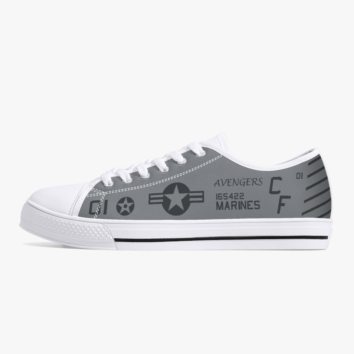 VMA-211 "Wake Island Avengers" (BuNo 165422) Low Top Canvas Shoes - I Love a Hangar