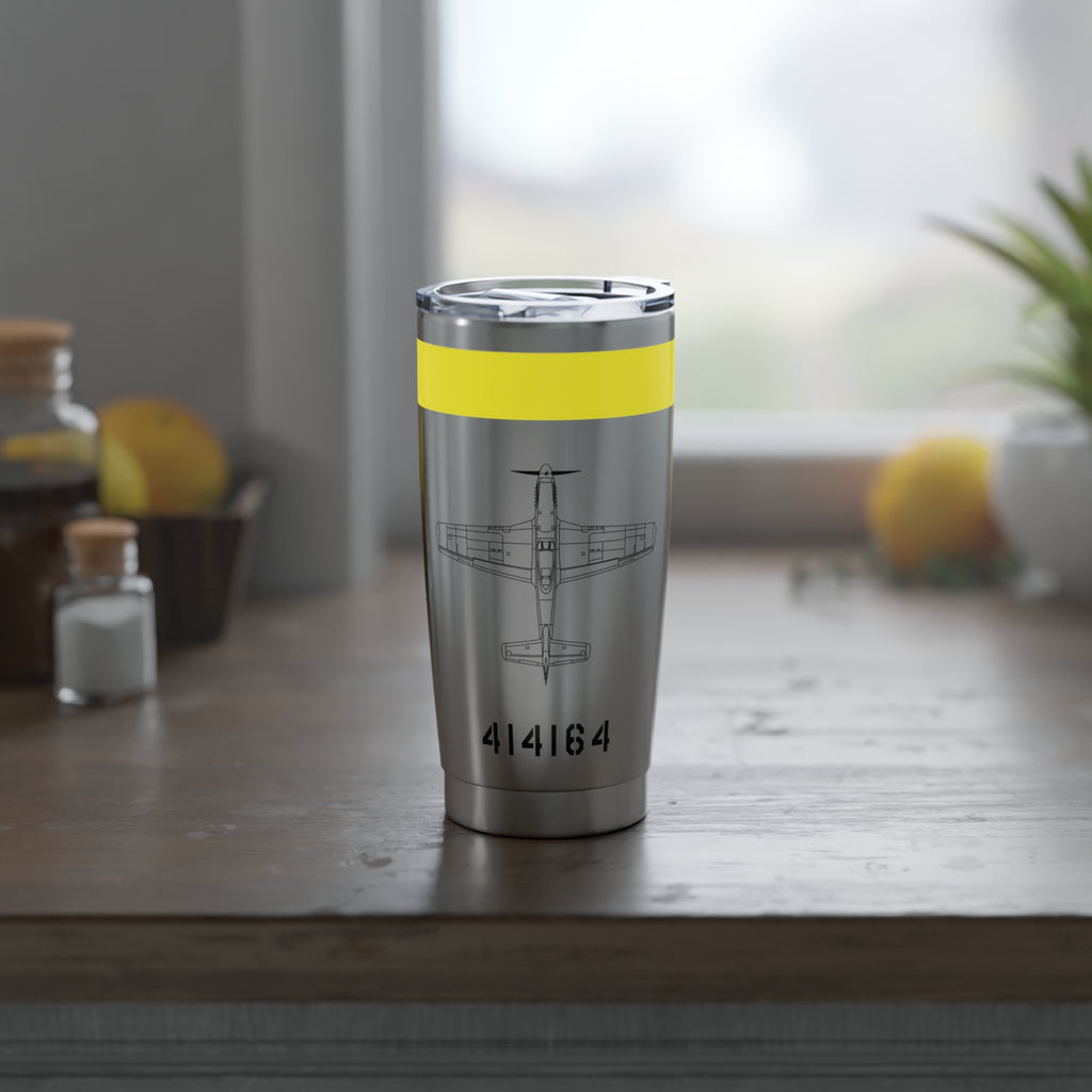 P-51 "Detroit Miss" 20oz (590ml) Stainless Steel Tumbler - I Love a Hangar