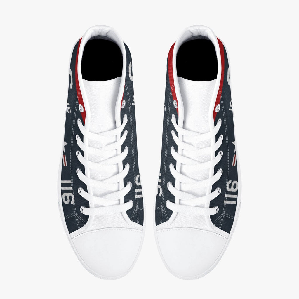 F9F Panther "S-116" of Neil Armstrong High Top Canvas Shoes - I Love a Hangar