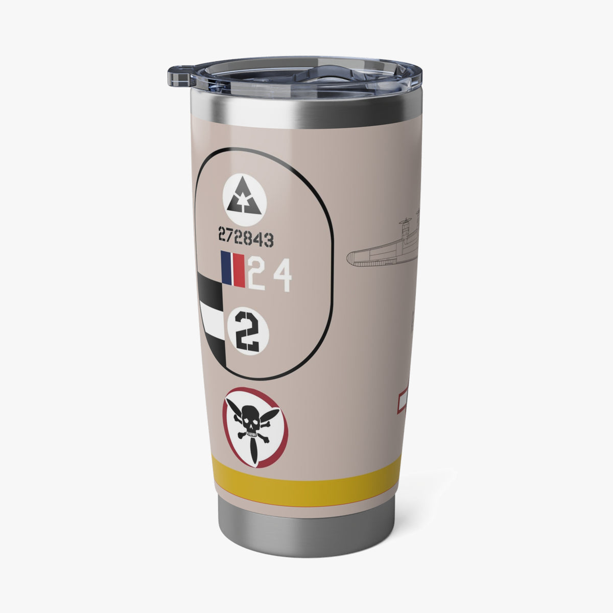 B-24 "Strawberry Bitch" 20oz (590ml) Stainless Steel Tumbler - I Love a Hangar