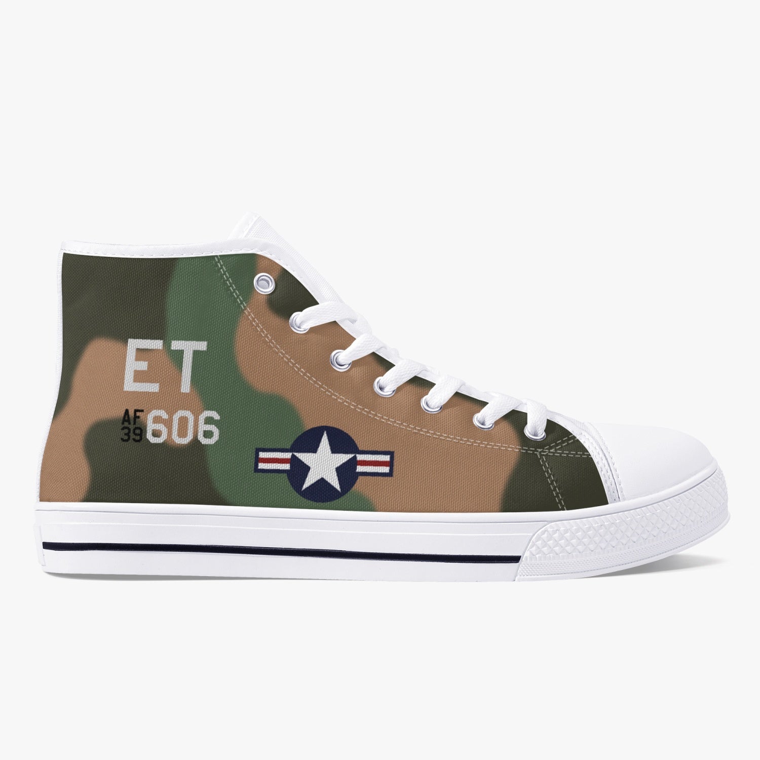 A-1 Skyraider "Wiley Coyote" High Top Canvas Shoes - I Love a Hangar