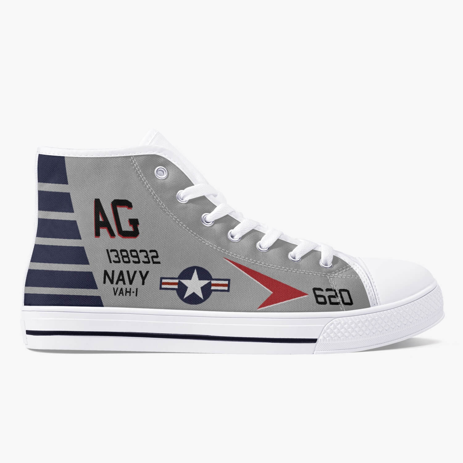 VAH-1 "Smokin' Tigers" High Top Canvas Shoes - I Love a Hangar