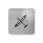 Spitfire From Below Cork Back Coaster - I Love a Hangar