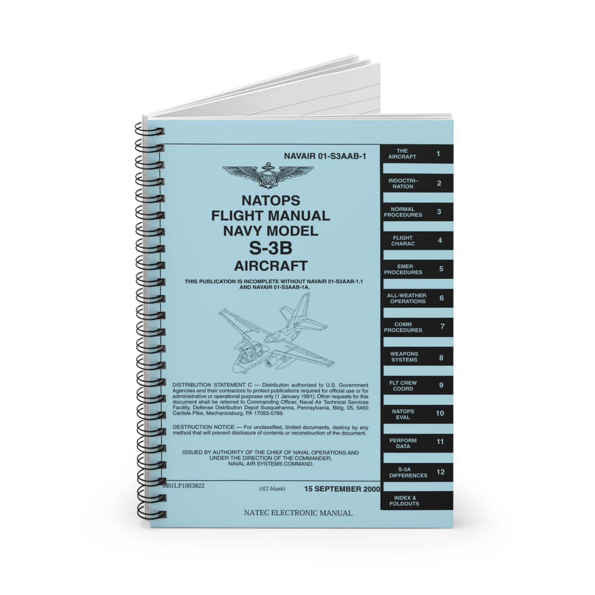 S-3B Viking NATOPS Inspired Spiral Notebook - I Love a Hangar