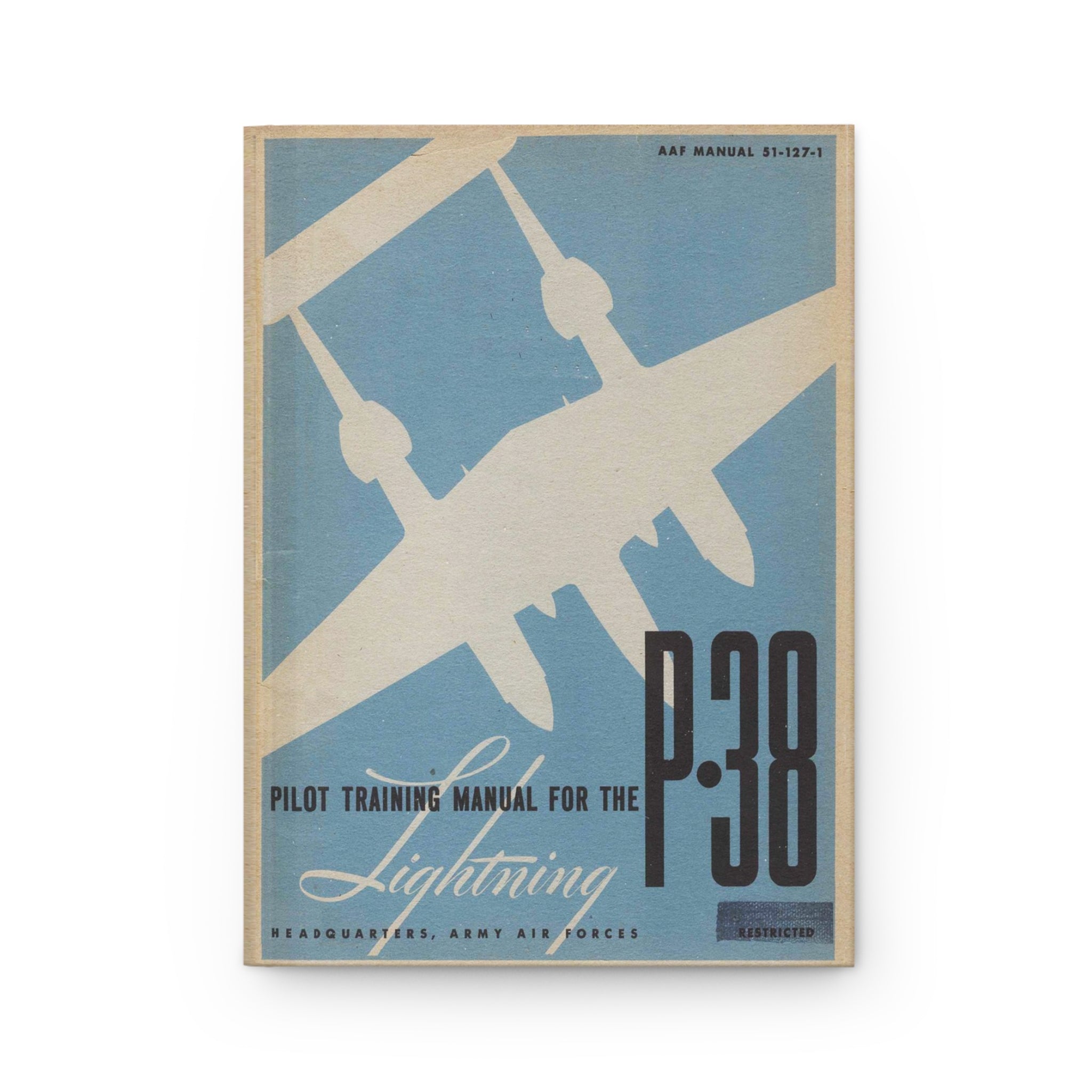 P-38 "Lightning" Inspired Hardcover Journal - I Love a Hangar