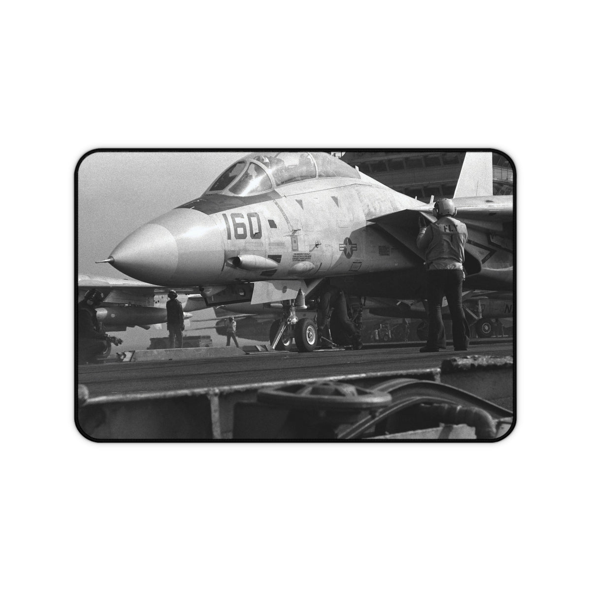 F-14 "Tomcat" About To Launch Desk Mat - I Love a Hangar