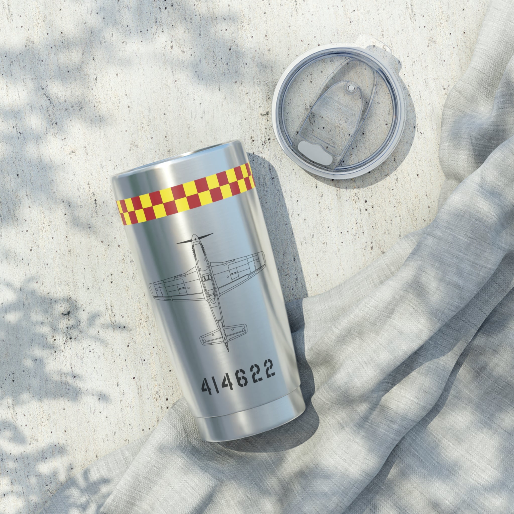 P-51 "Nooky Booky IV" Inspired 20oz (590ml) Stainless Steel Tumbler - I Love a Hangar