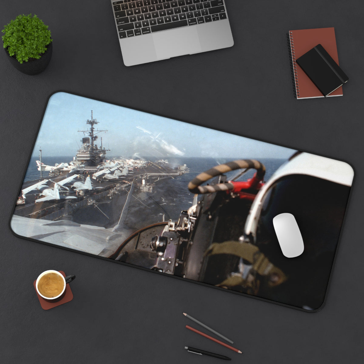 F-14 Tomcat Launch Desk Mat - I Love a Hangar