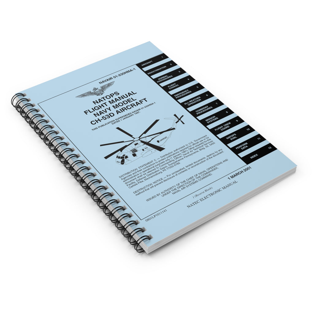 CH-53D Sea Stallion NATOPS Inspired Spiral Notebook