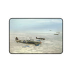 Spitfire of No. 417 Squadron RCAF Desk Mat - I Love a Hangar
