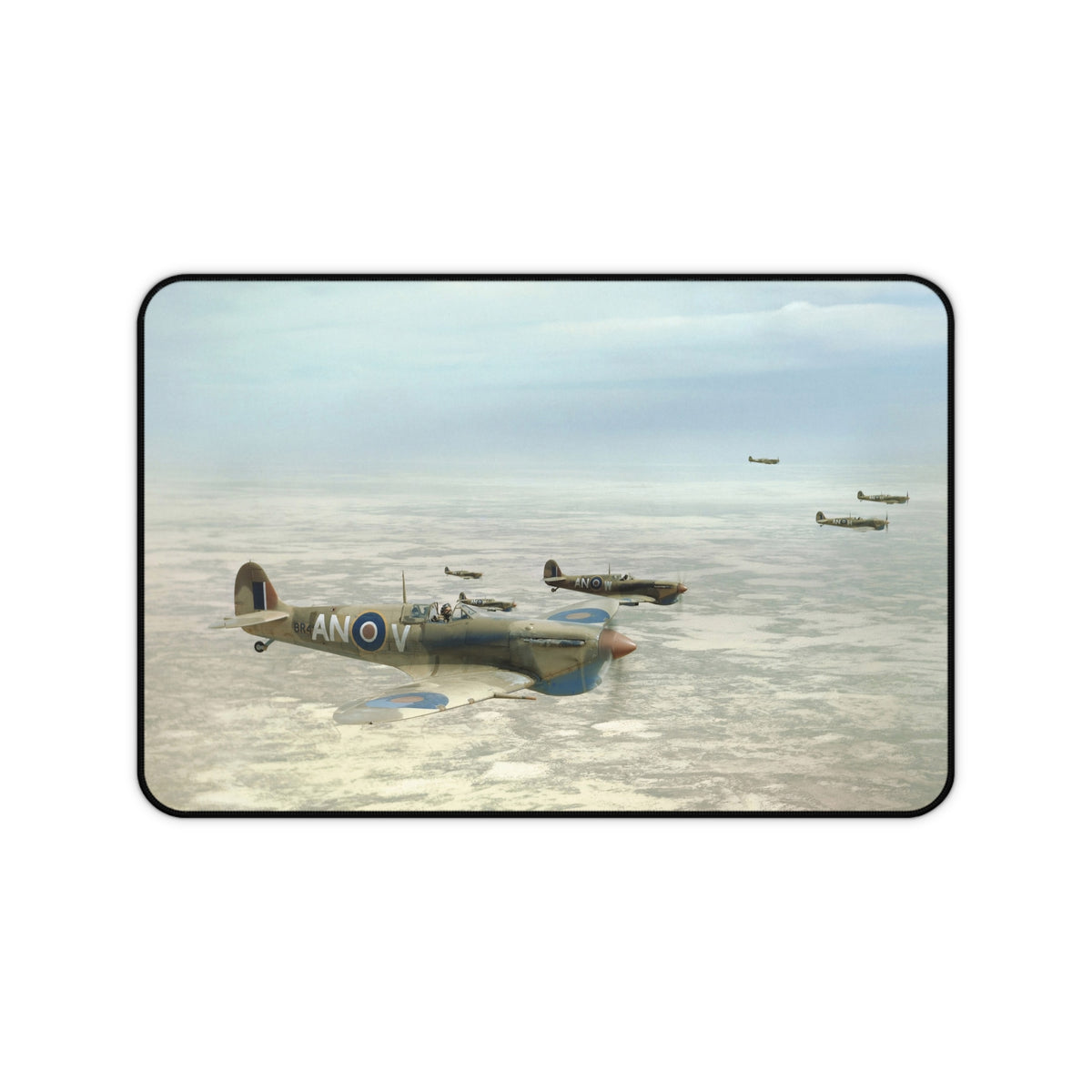 Spitfire of No. 417 Squadron RCAF Desk Mat - I Love a Hangar
