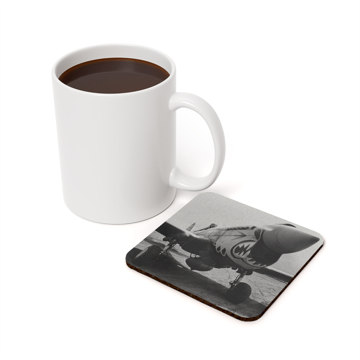 P-40 "Aleutian Tiger" Cork Back Coaster - I Love a Hangar