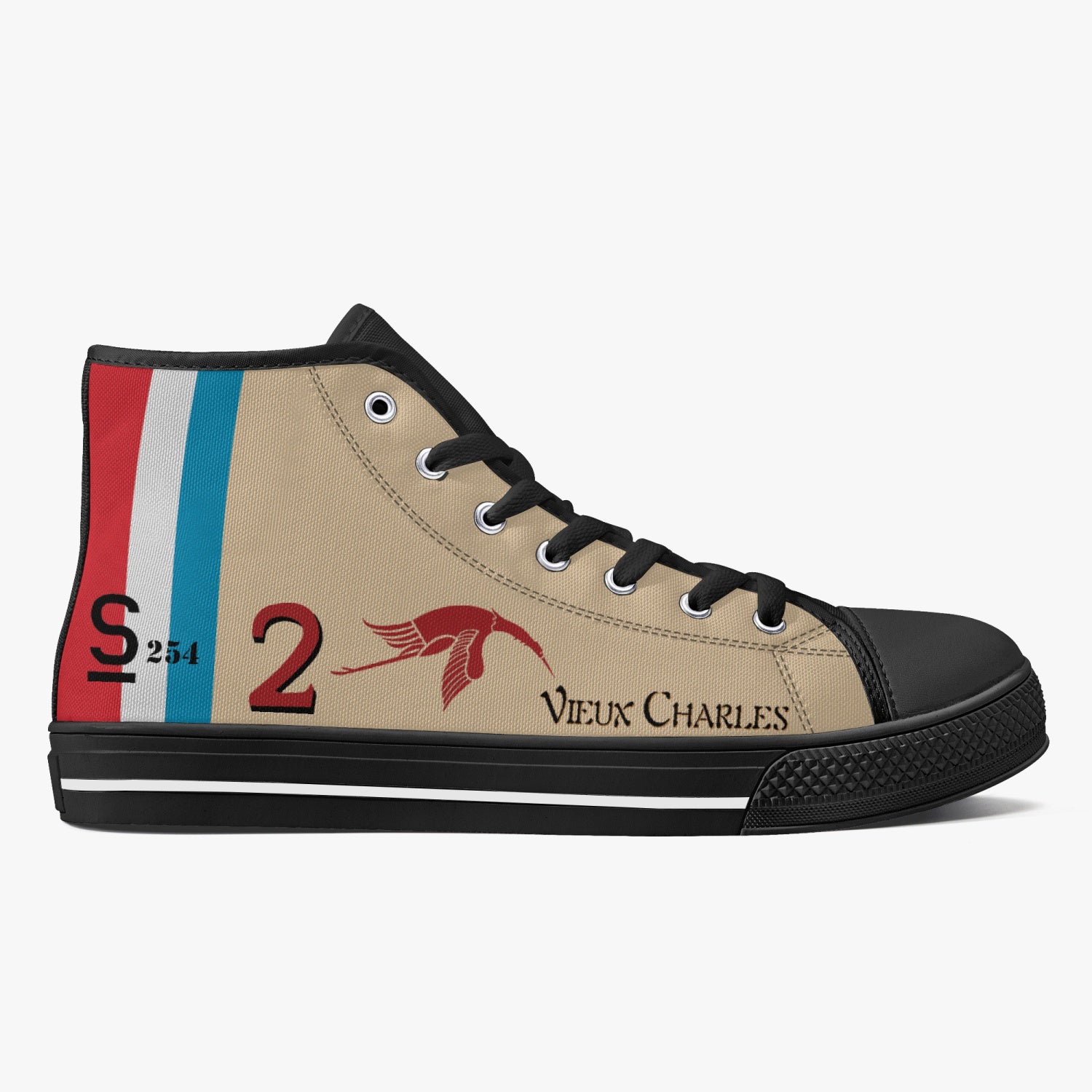 SPAD VII "Vieux Charles" High Top Canvas Shoes - I Love a Hangar