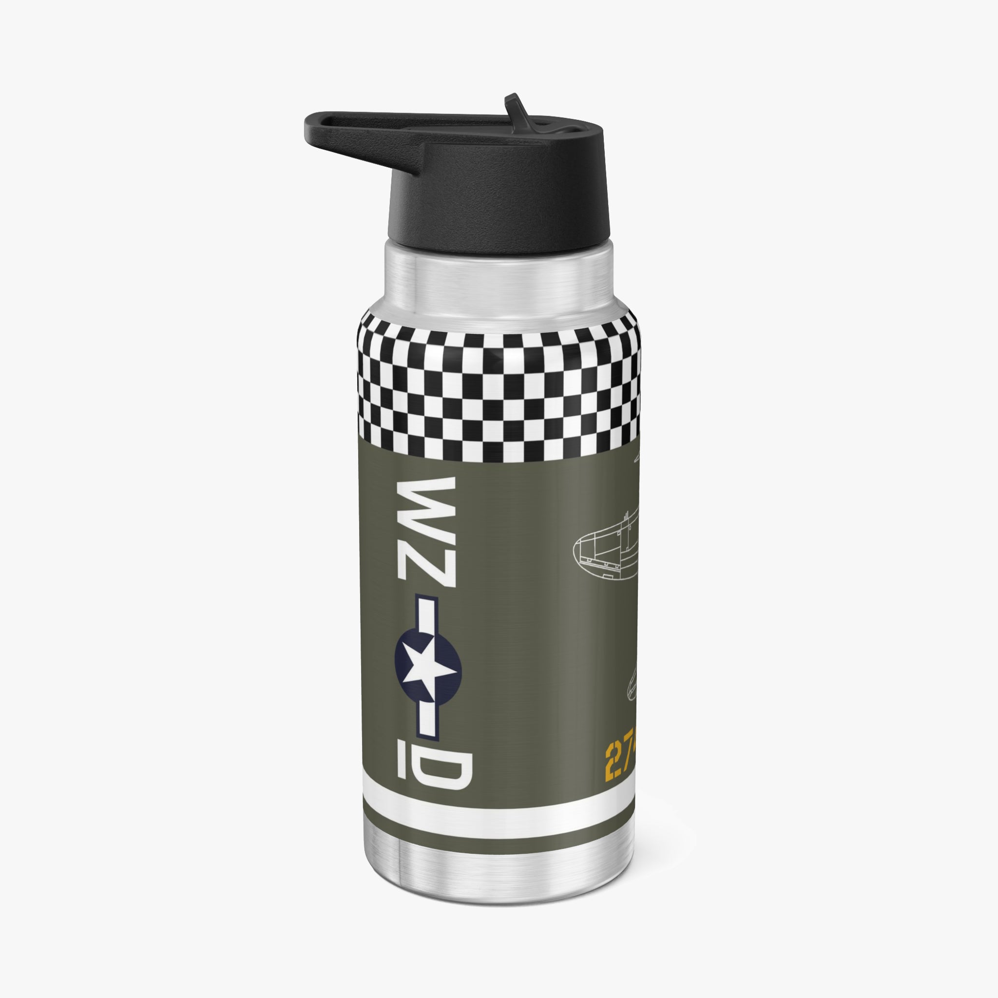 P-47 "War Eagle Snafu" Inspired Tumbler, 32oz (950ml) - I Love a Hangar