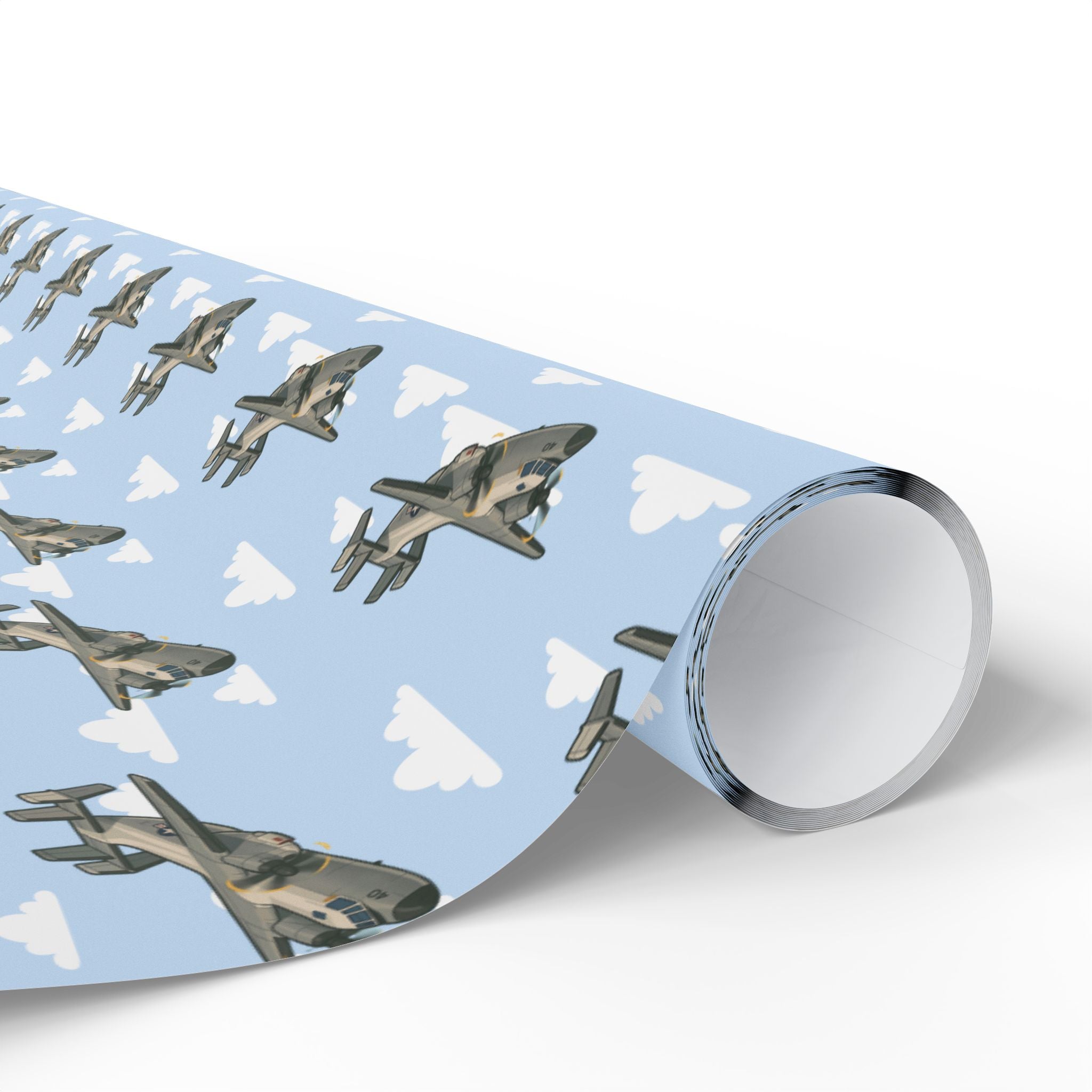 C-2 Greyhound Wrapping Paper -  Sky Blue