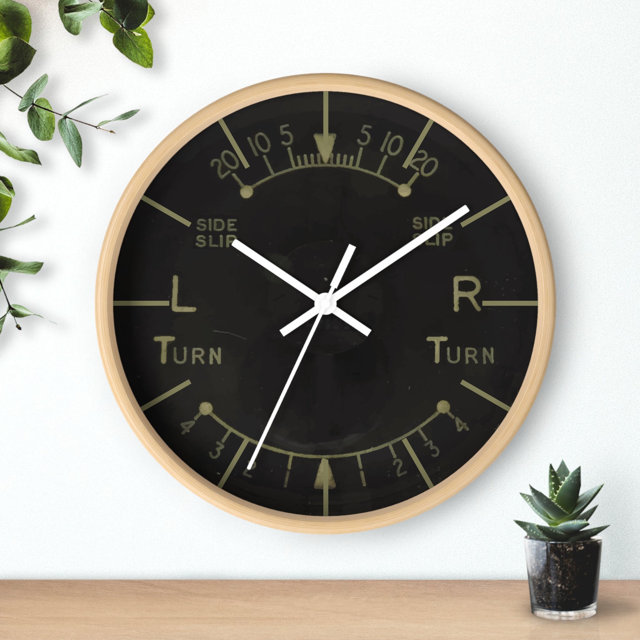 Turn and Slip Indicator Wall Clock