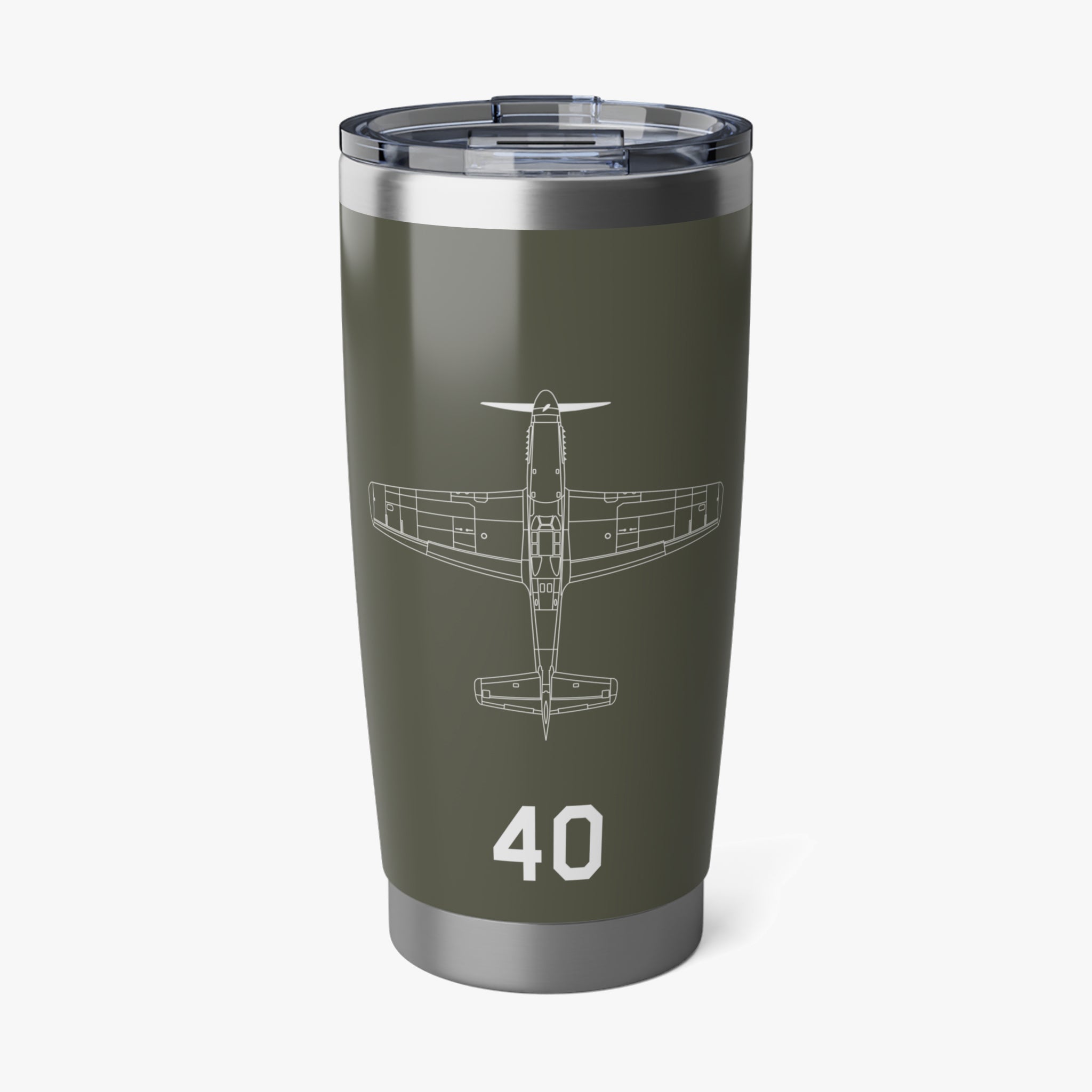 P-51 "Tommy's Dad" 20oz (590ml) Stainless Steel Tumbler - I Love a Hangar