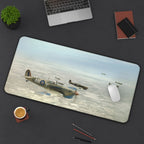 Spitfire of No. 417 Squadron RCAF Desk Mat - I Love a Hangar