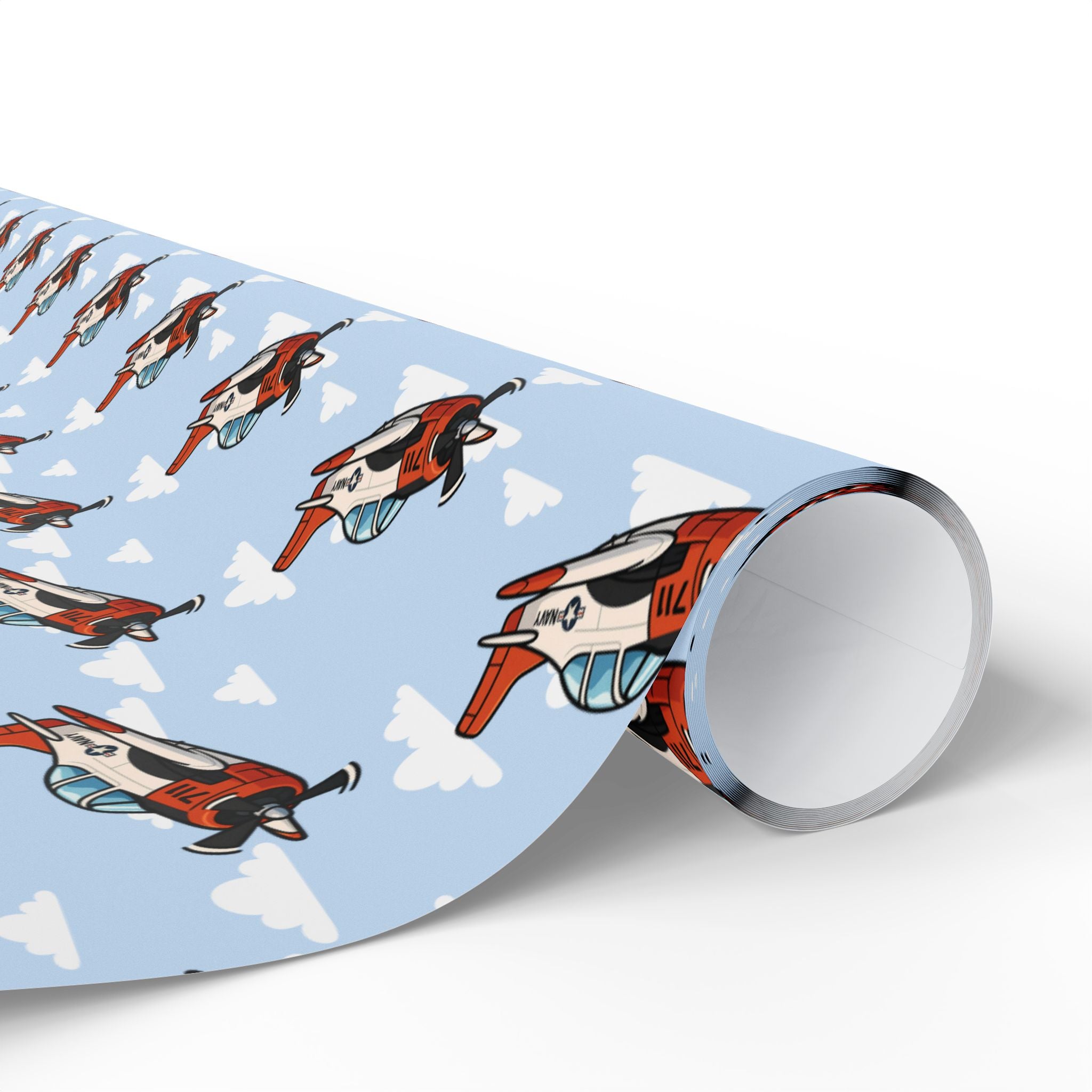 T-28 Trojan Wrapping Paper -  Sky Blue