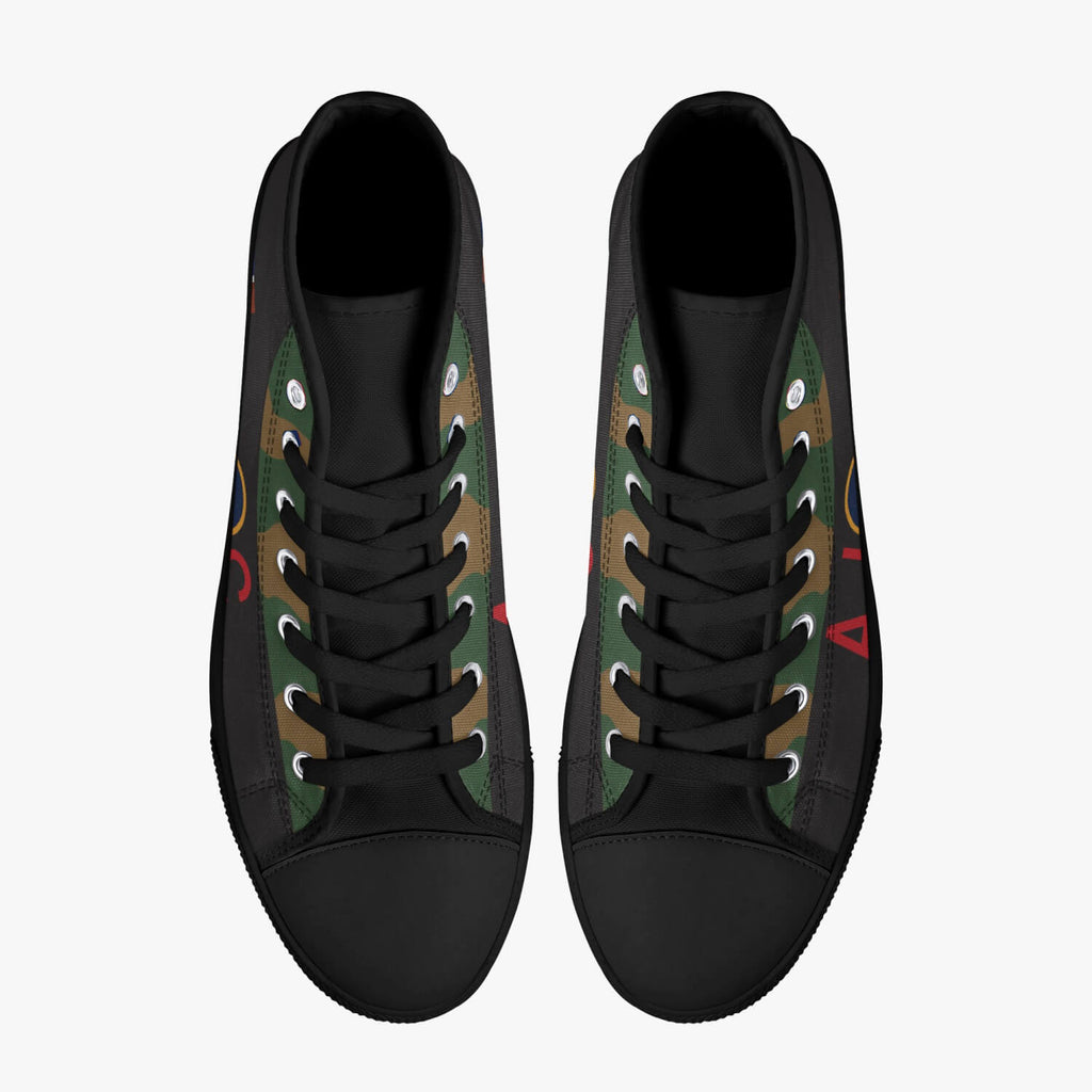 Lancaster "AJ-G" High Top Canvas Shoes - I Love a Hangar