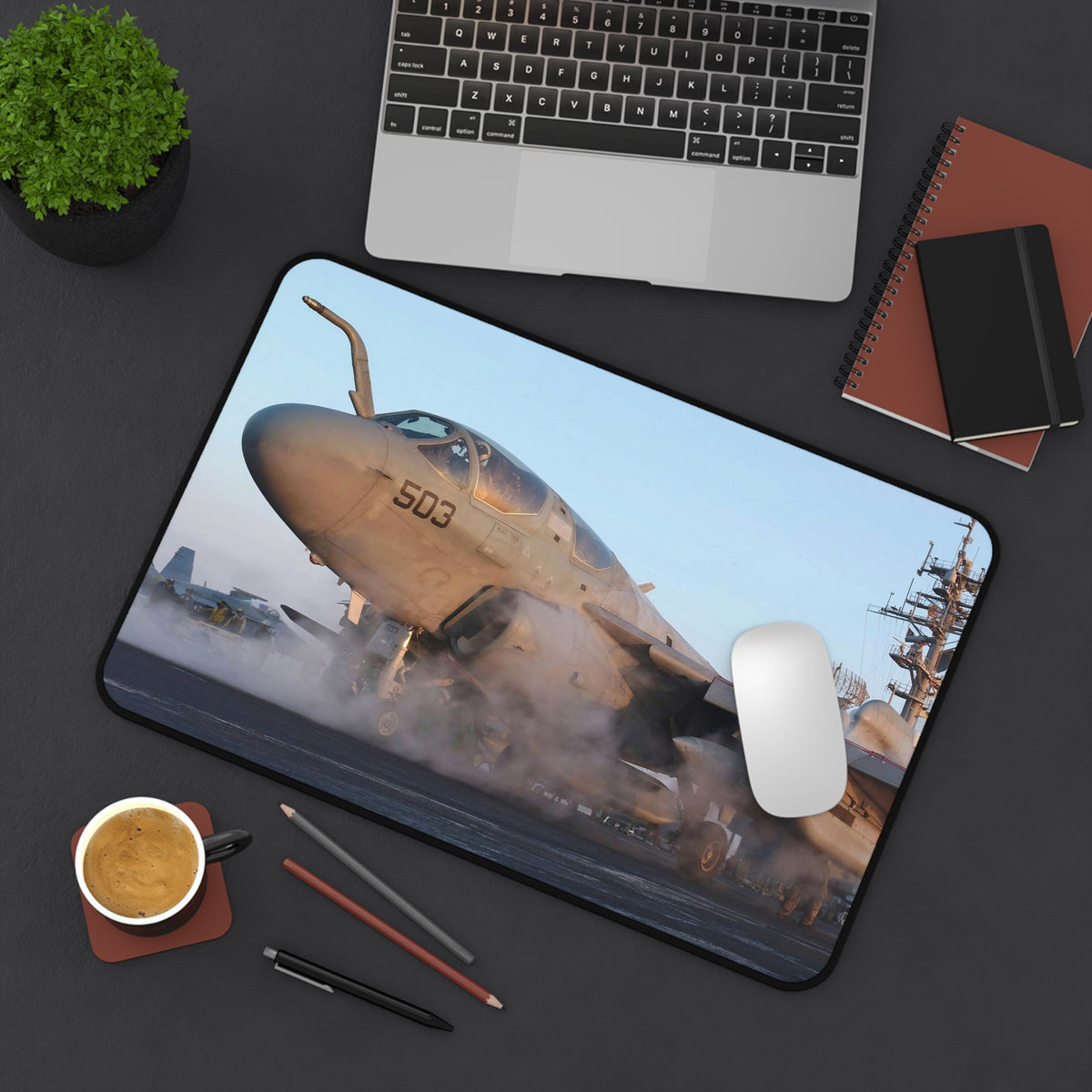 EA-6B Prowler Desk Mat - I Love a Hangar