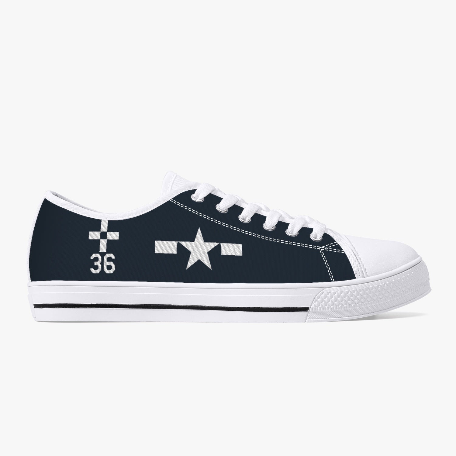 F6F "White 36" Low Top Canvas Shoes - I Love a Hangar