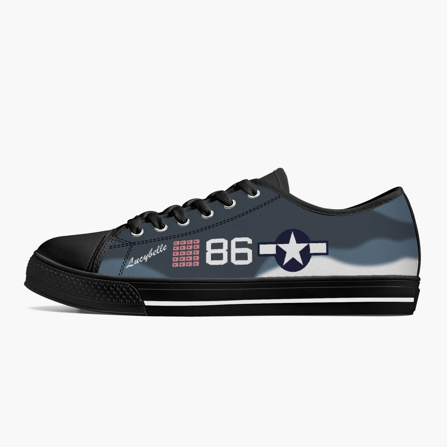 F4U Corsair "Lucybelle" Low Top Canvas Shoes - I Love a Hangar