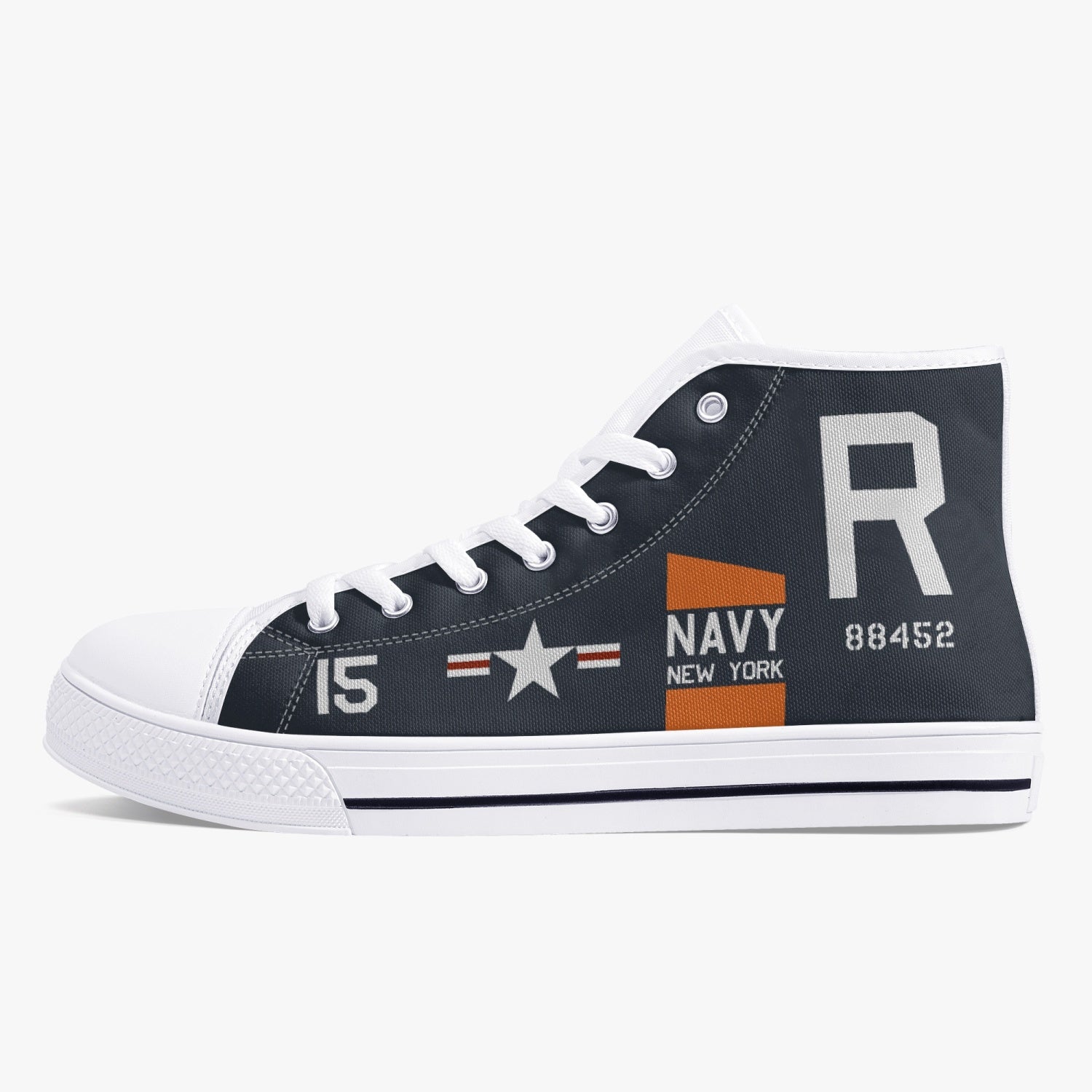 F4U Corsair "NAS New York" High Top Canvas Shoes - I Love a Hangar