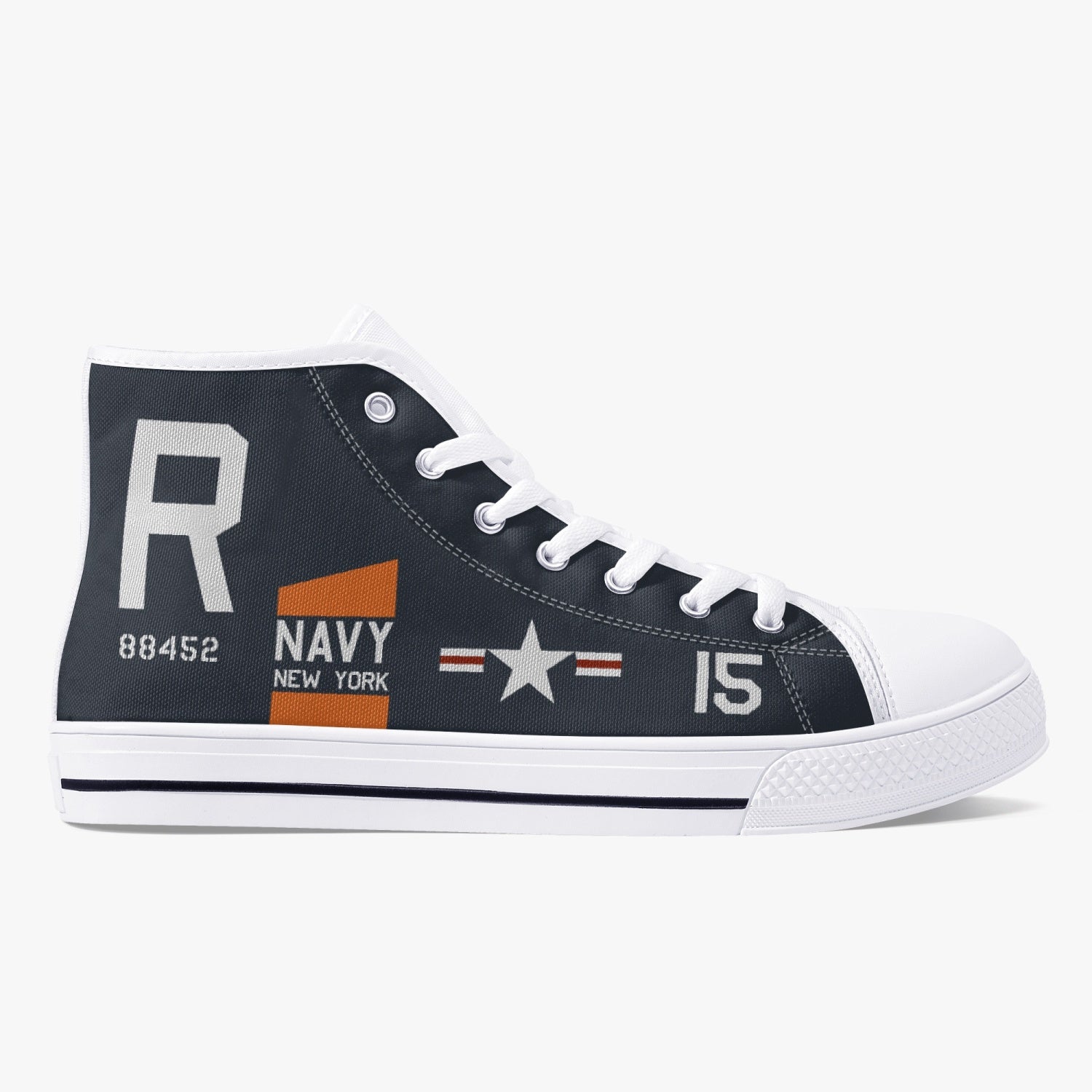 F4U Corsair "NAS New York" High Top Canvas Shoes - I Love a Hangar