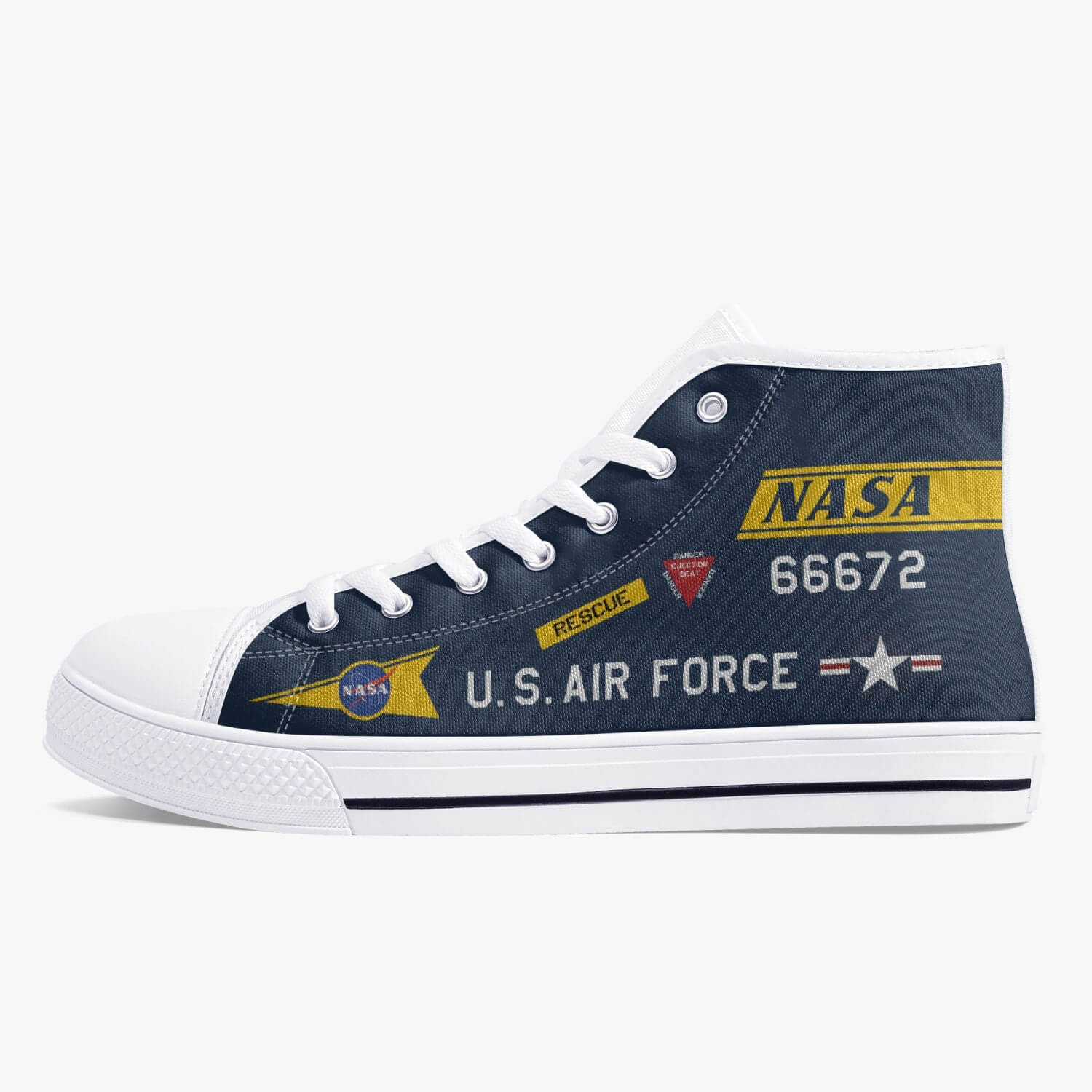 X-15 "56-6672" High Top Canvas Shoes - I Love a Hangar