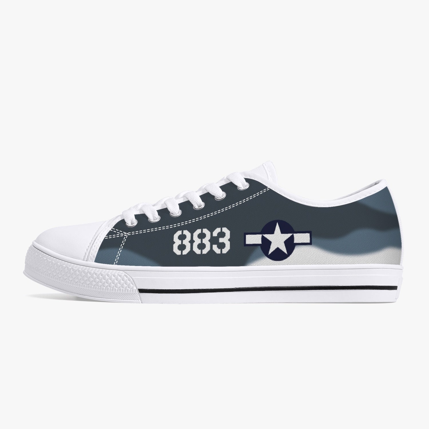 F4U Corsair "White 883" Low Top Canvas Shoes - I Love a Hangar