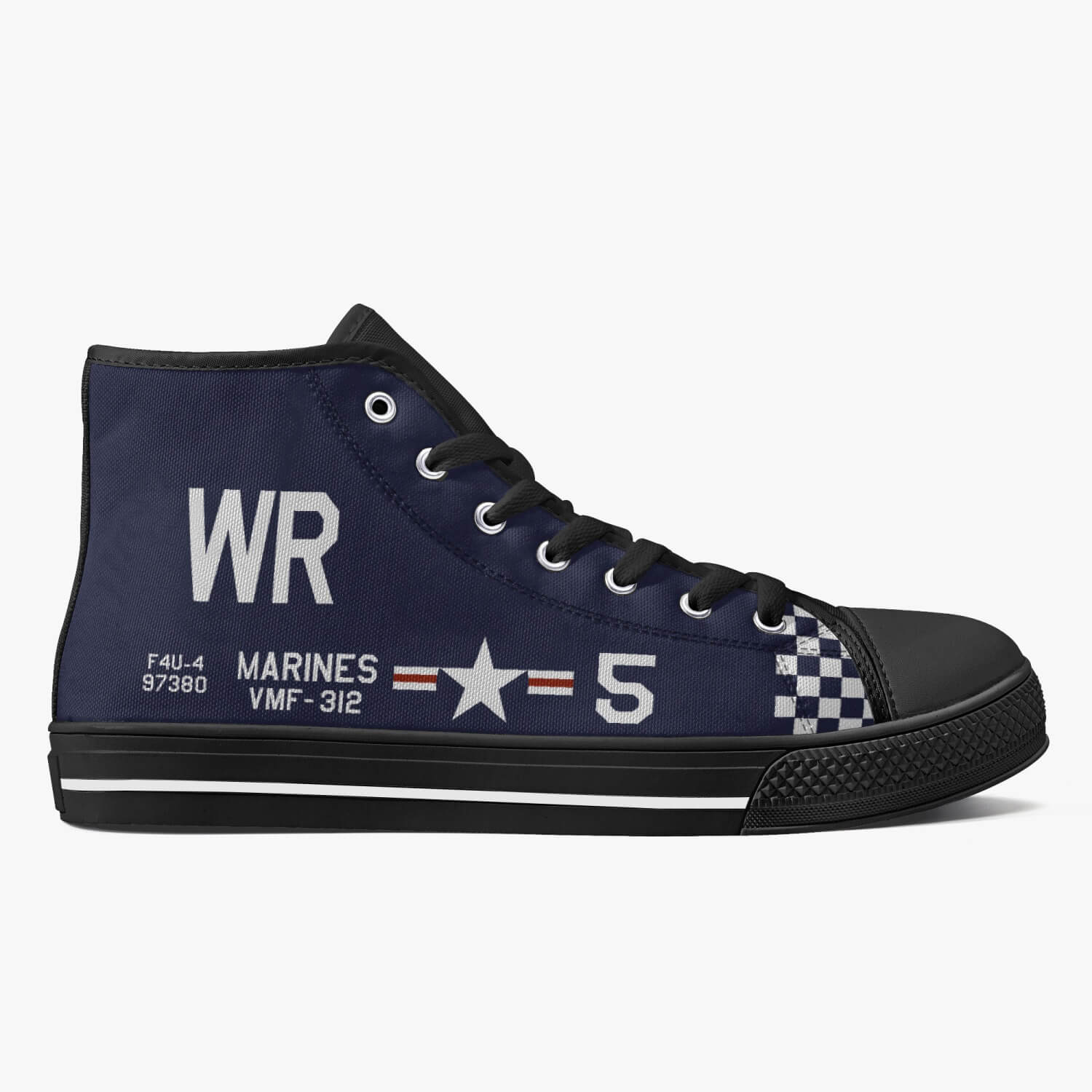 F4U Corsair "WR5" High Top Canvas Shoe - I Love a Hangar