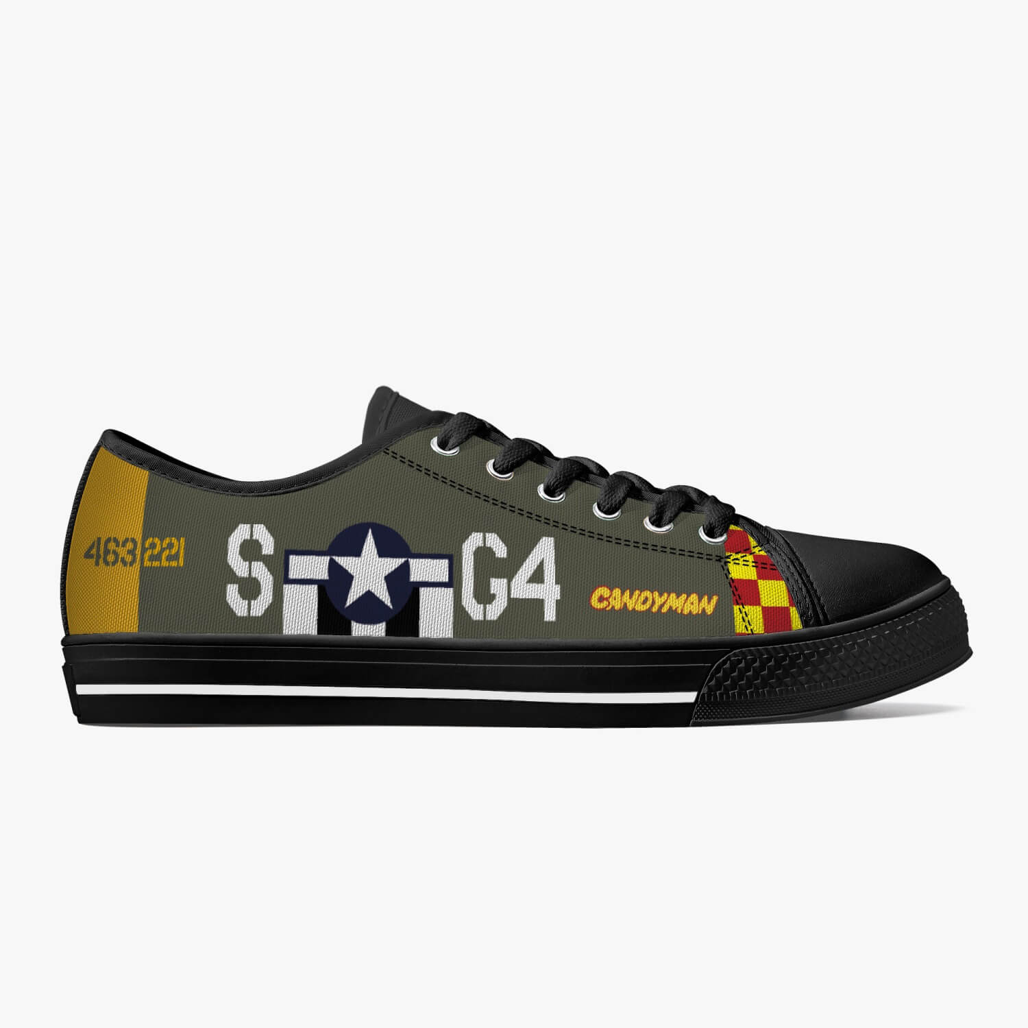 P-51 "Moose/Candyman" Low Top Canvas Shoes - I Love a Hangar