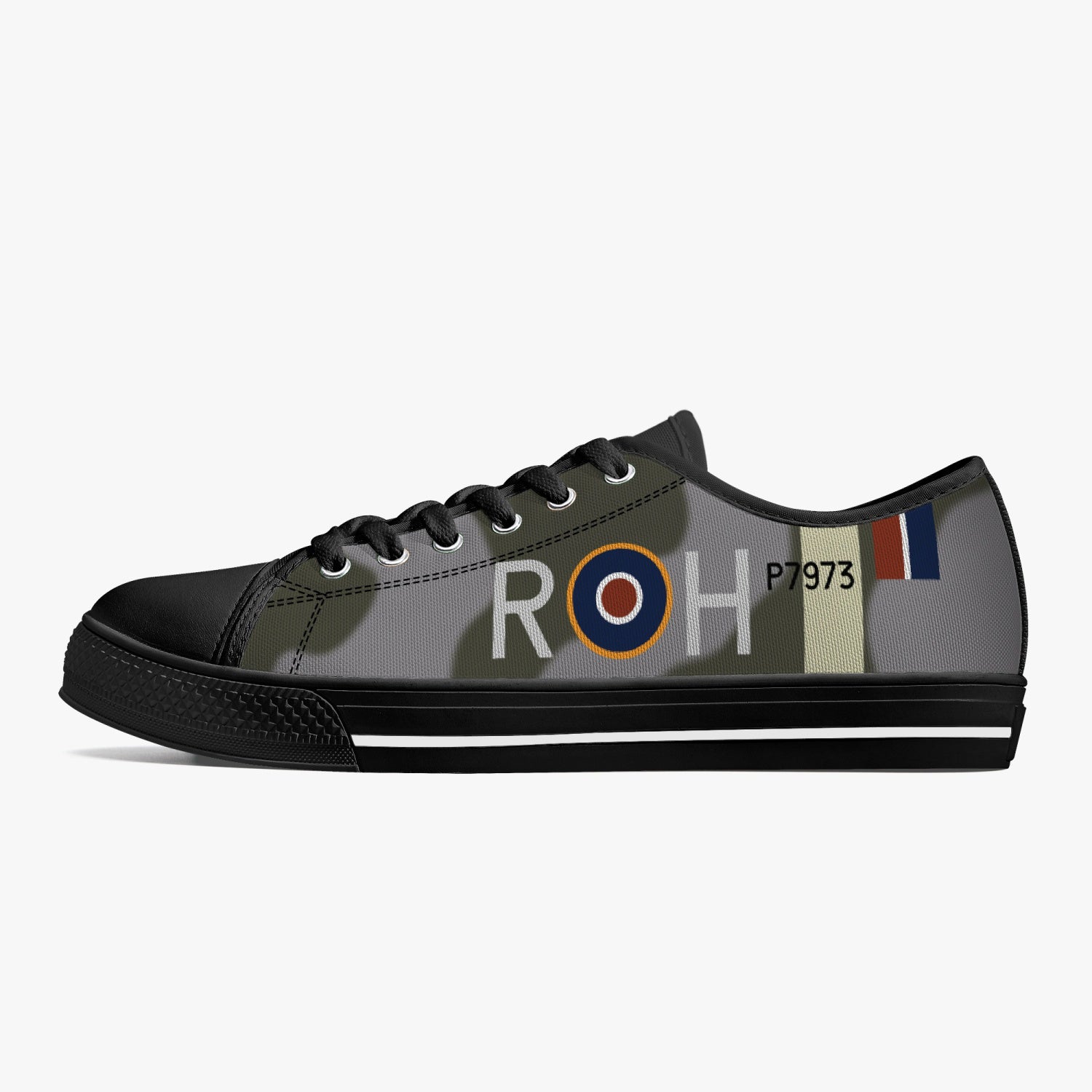 Spitfire "R-H" of Keith "Bluey" Truscott Low Top Canvas Shoes - I Love a Hangar