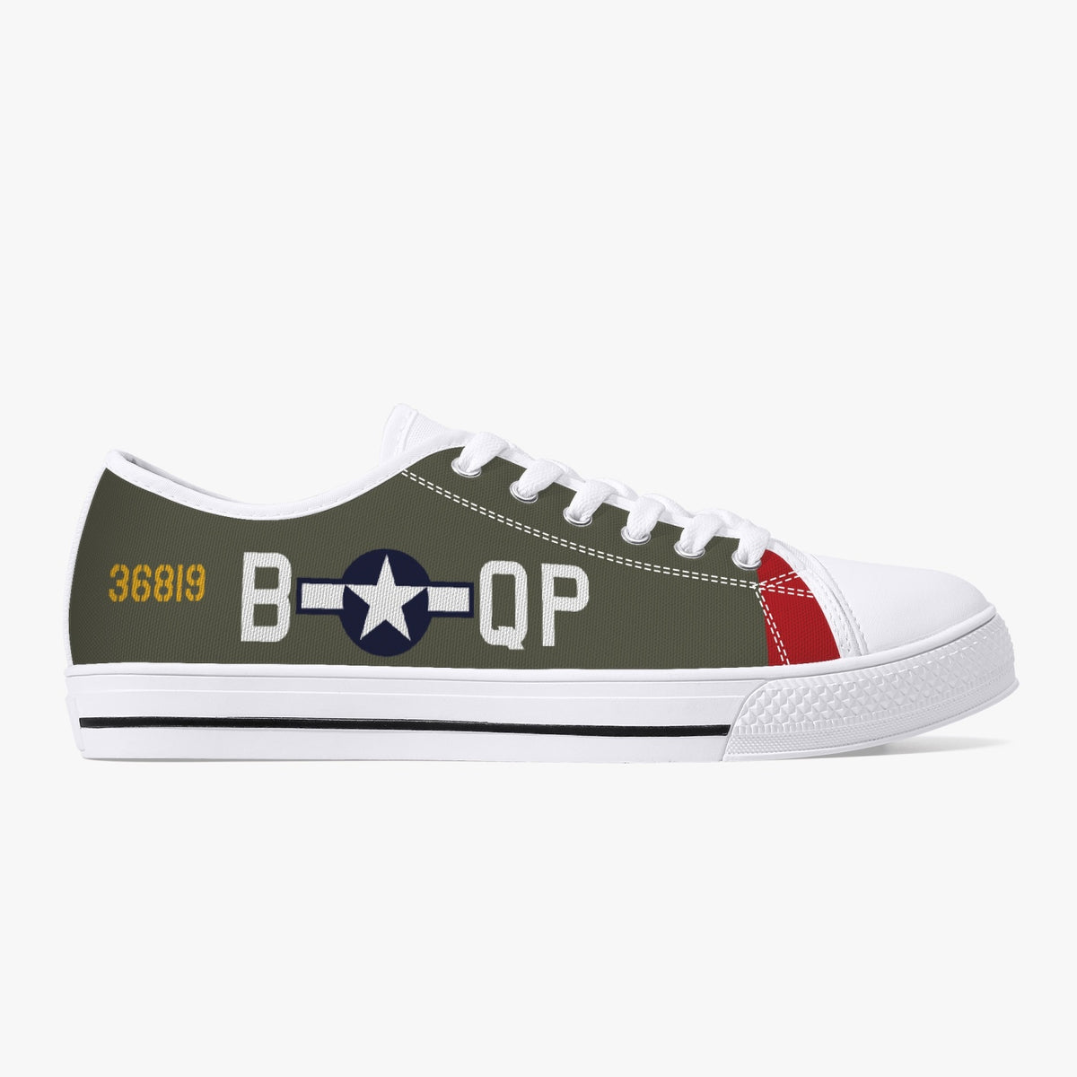 P-51 "Boise Bee" Low Top Canvas Shoes - I Love a Hangar