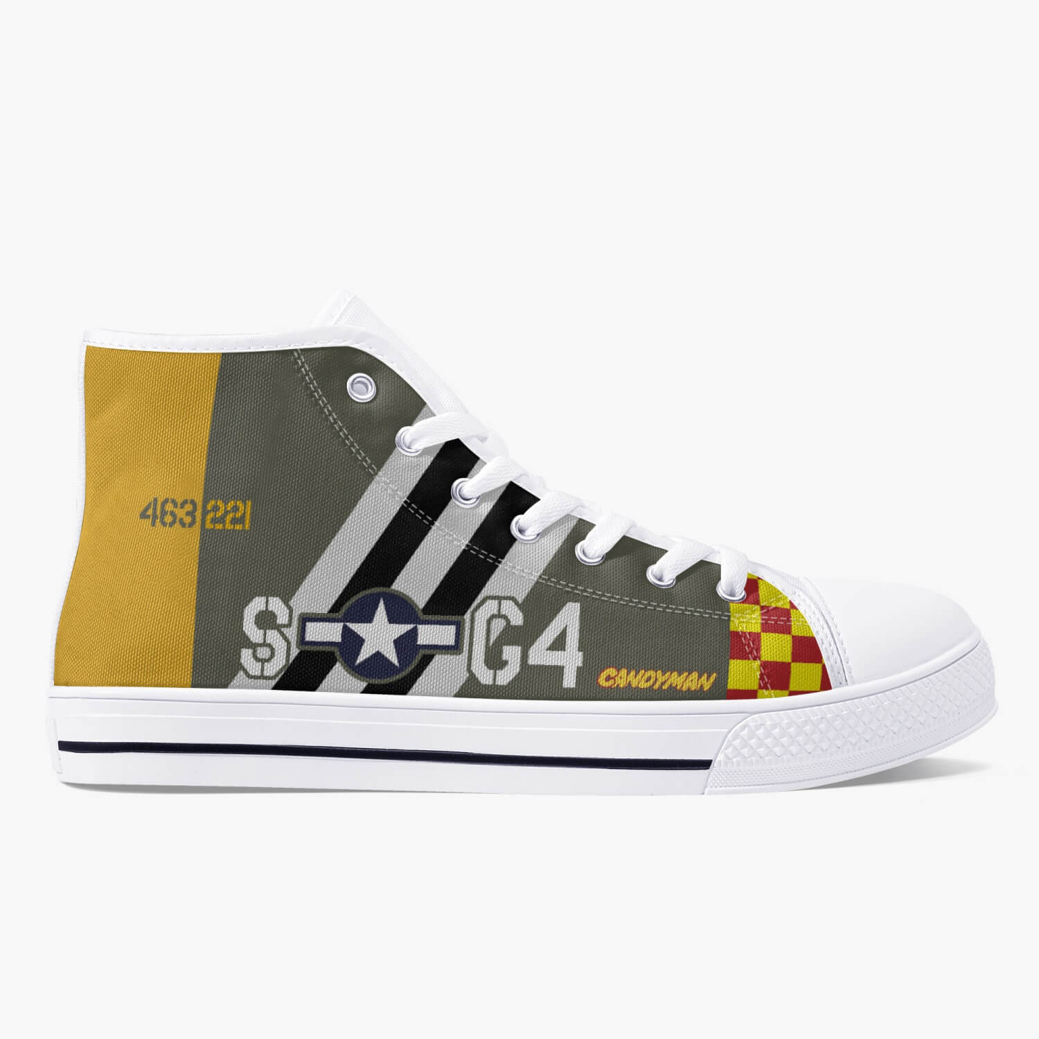 P-51 "Moose/Candyman" High Top Canvas Shoes - I Love a Hangar