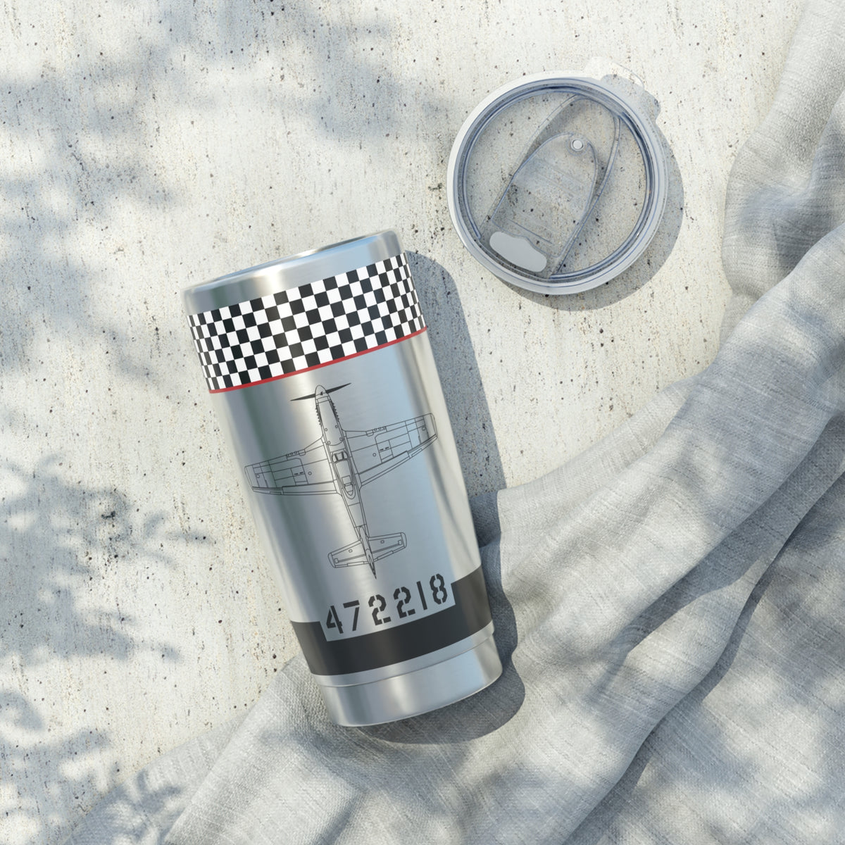 P-51 "Big Beautiful Doll" Inspired 20oz (590ml) Stainless Steel Tumbler - I Love a Hangar