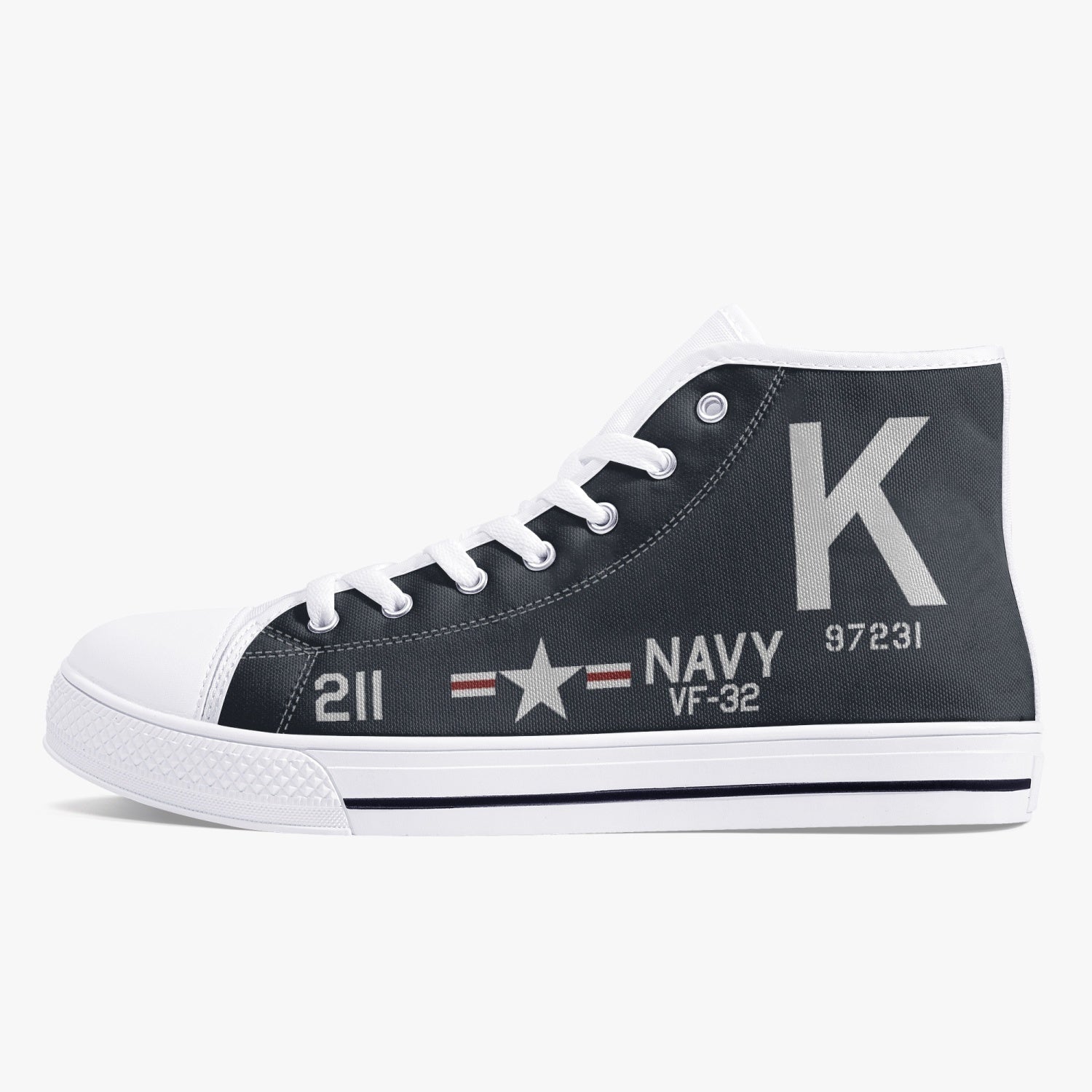 F4U Corsair of Jesse Brown High Top Canvas Shoes - I Love a Hangar