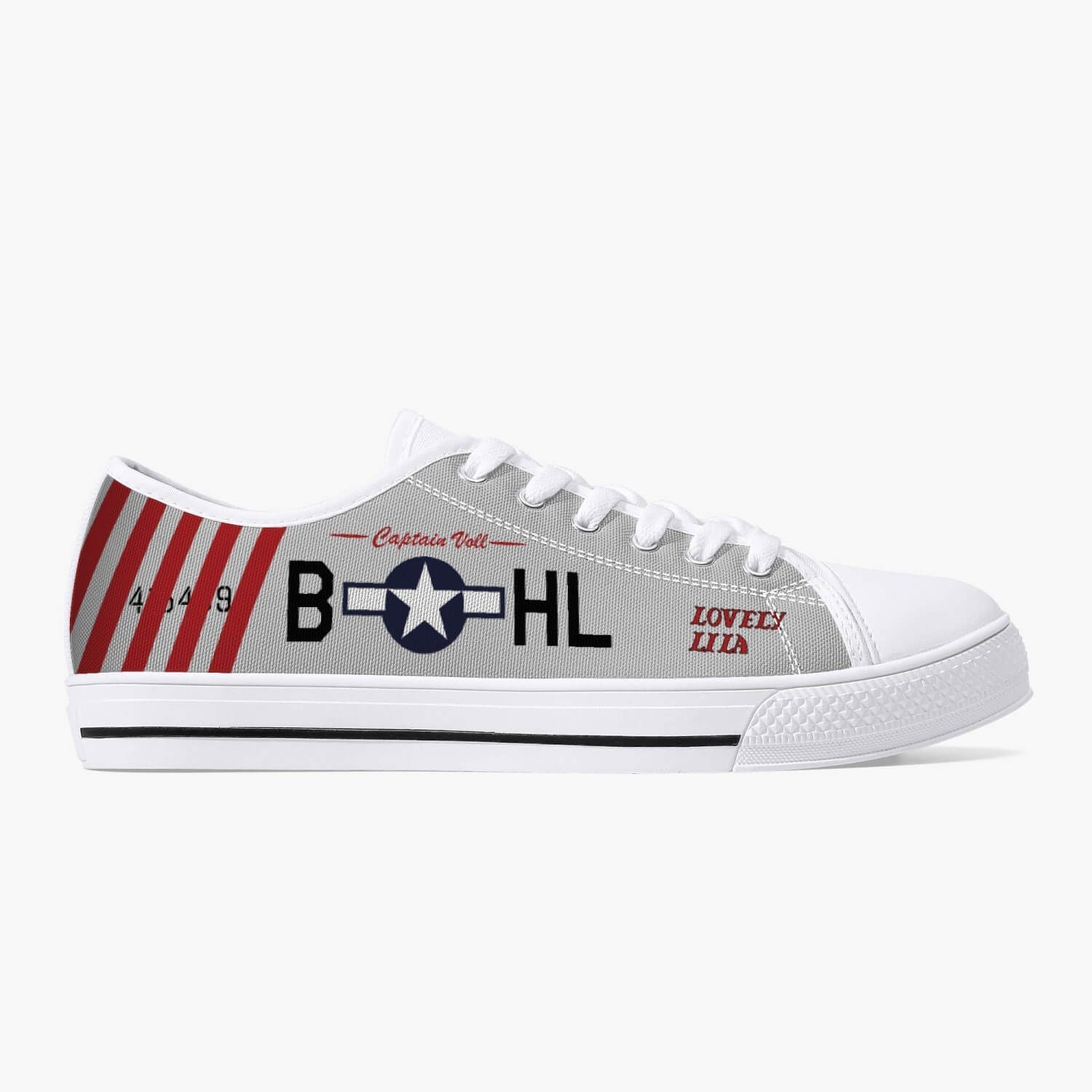 P-51 "American Beauty" Low Top Canvas Shoes - I Love a Hangar