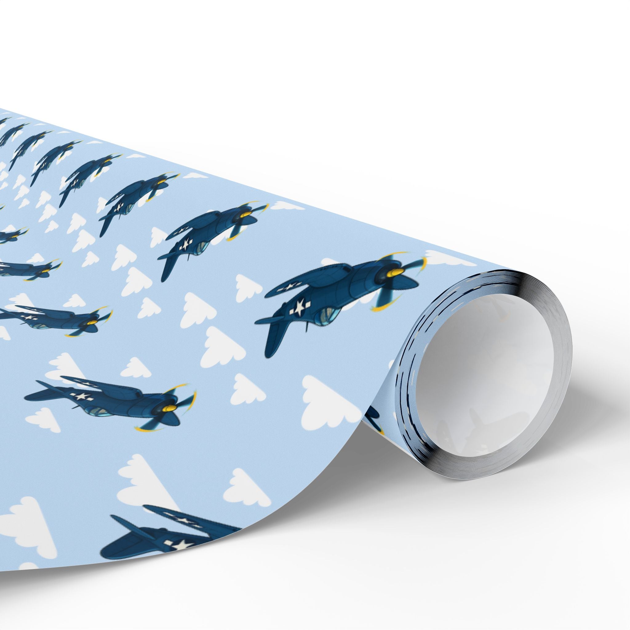 F4U Corsair Wrapping Paper - Sky Blue - I Love a Hangar