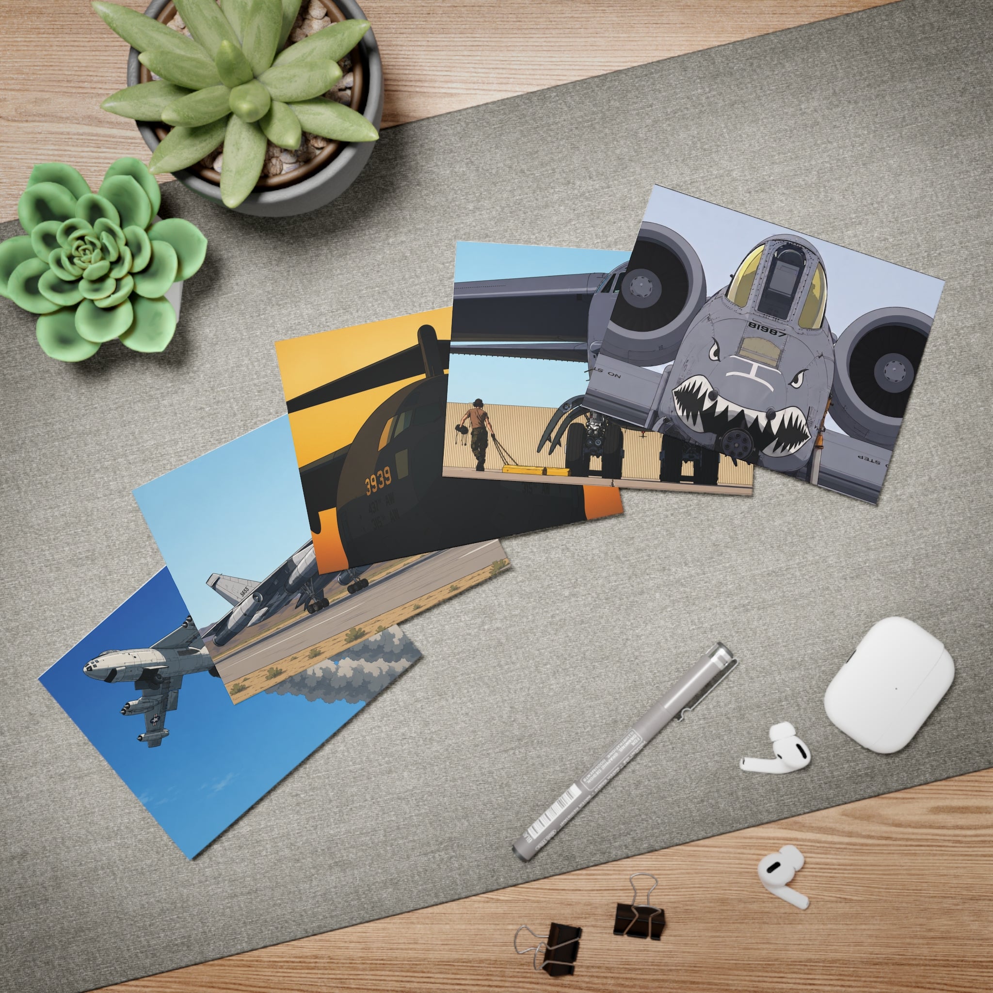 US Air Force Aircraft Multi-Design Greeting Cards (5-Pack)