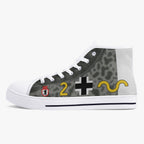 Bf-109 "Yellow 2" of Franz Stigler High Top Canvas Shoes - I Love a Hangar