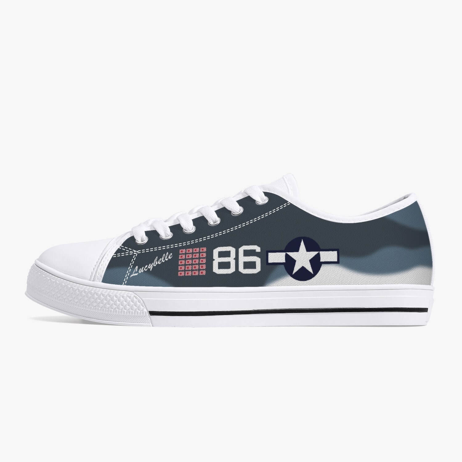 F4U Corsair "Lucybelle" Low Top Canvas Shoes - I Love a Hangar