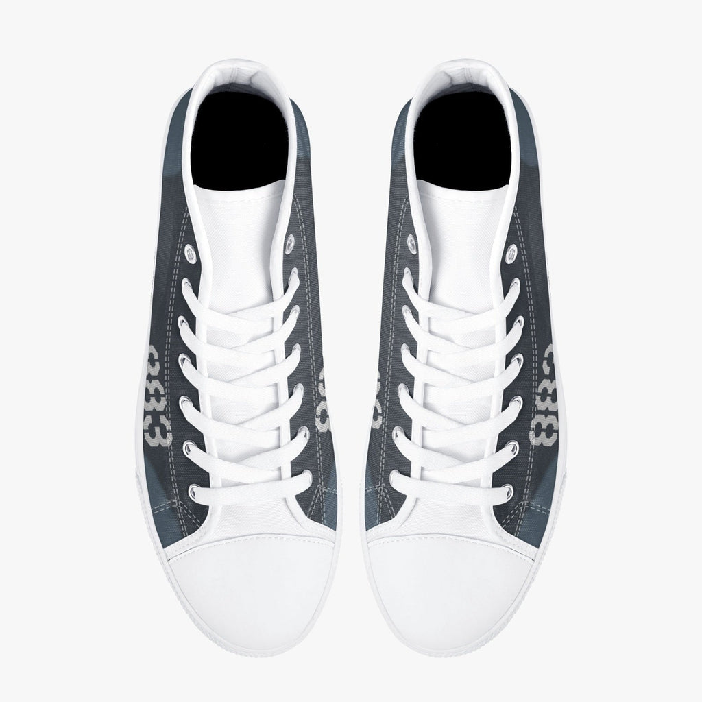 F4U Corsair "White 883" High  Top Canvas Shoes - I Love a Hangar
