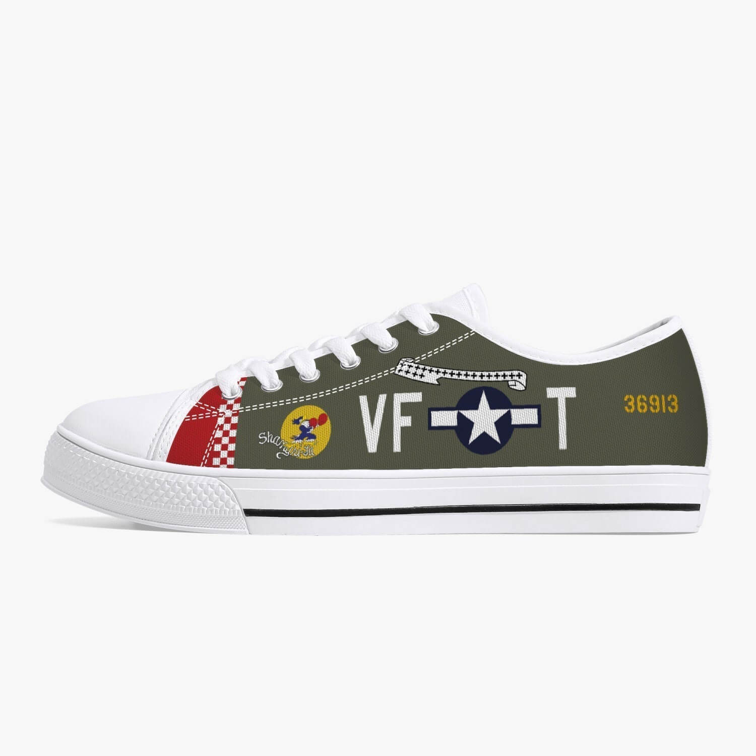 P-51 "Shangri-La" Low Top Canvas Shoes - I Love a Hangar